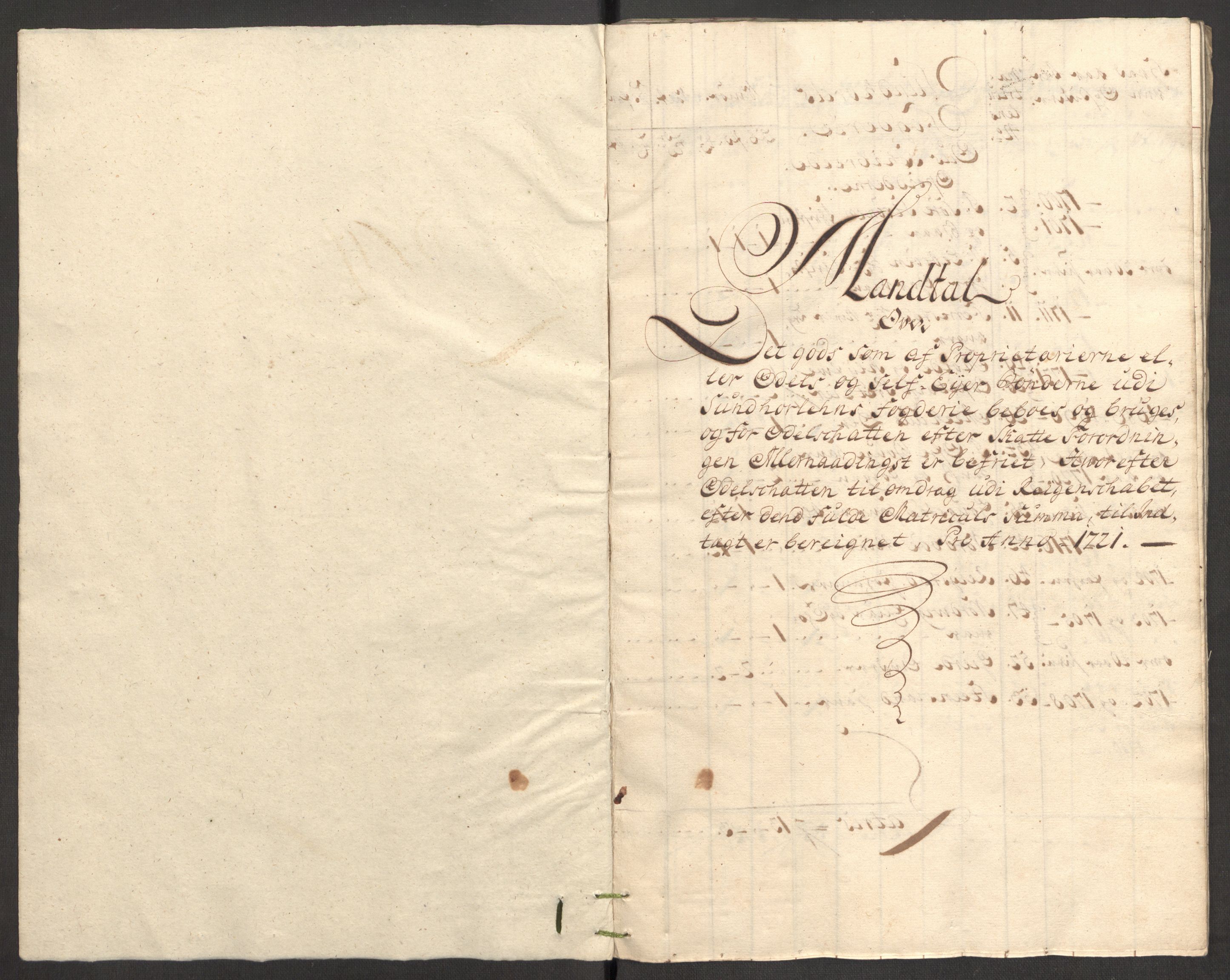 Rentekammeret inntil 1814, Reviderte regnskaper, Fogderegnskap, RA/EA-4092/R48/L3000: Fogderegnskap Sunnhordland og Hardanger, 1721, p. 213