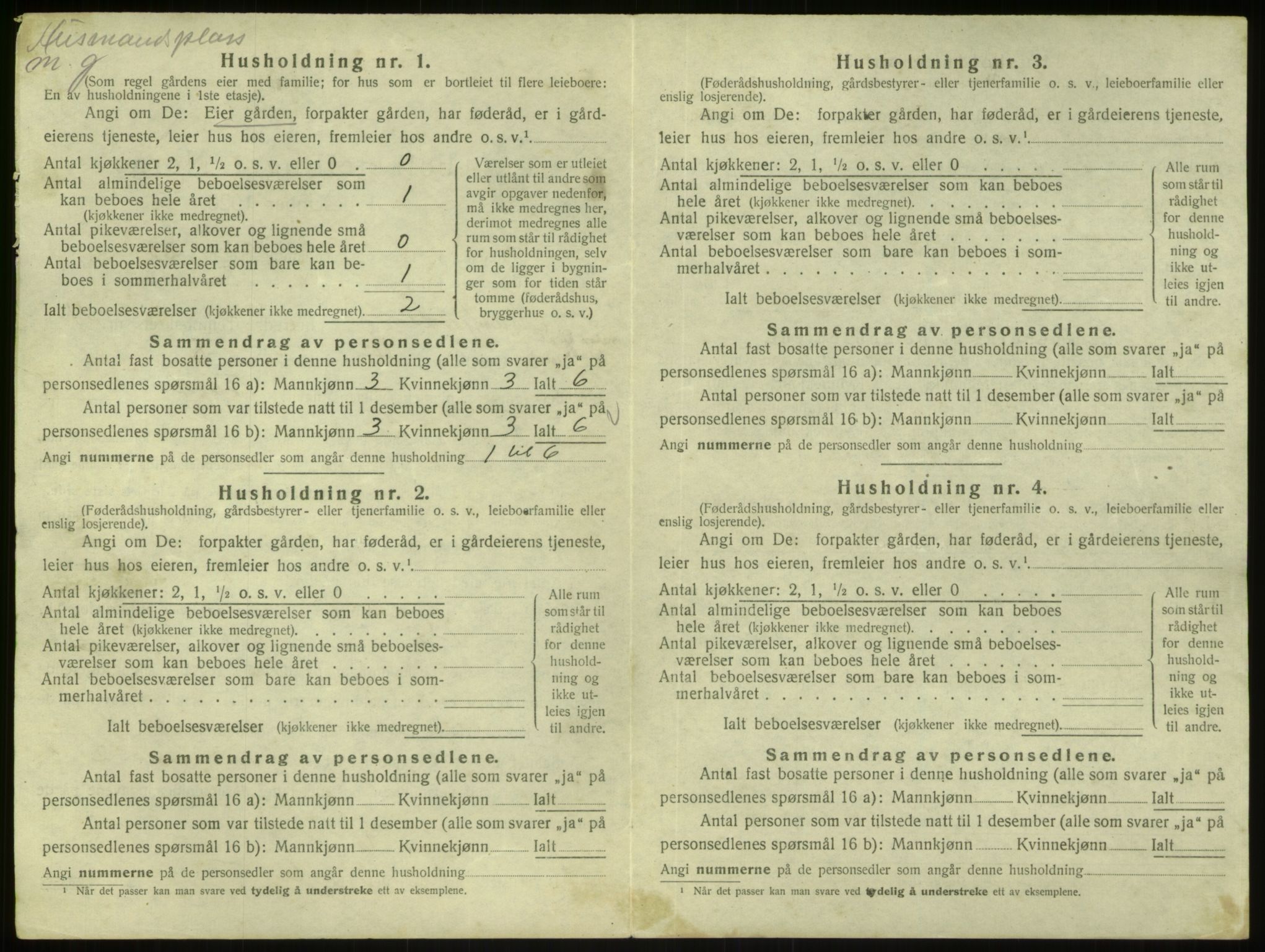 SAB, 1920 census for Masfjorden, 1920, p. 242