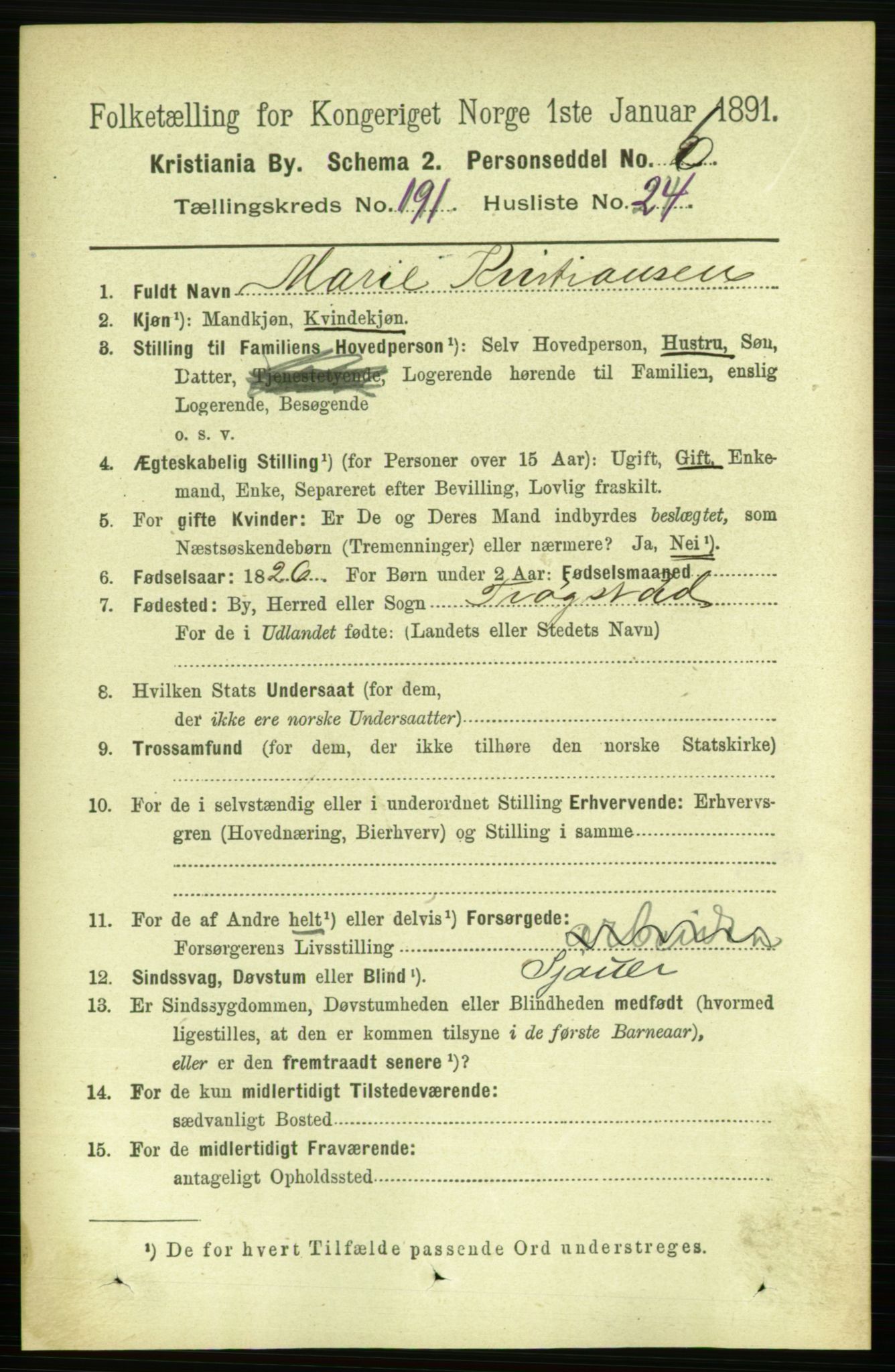 RA, 1891 census for 0301 Kristiania, 1891, p. 115281
