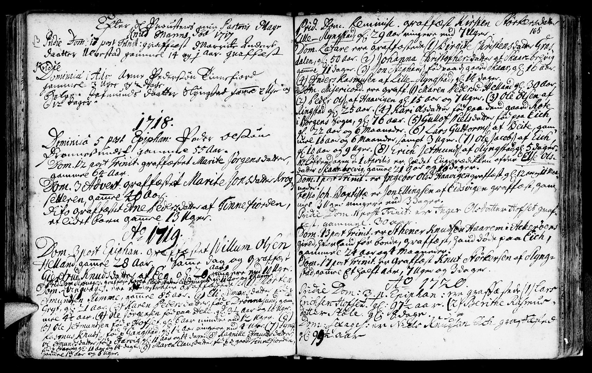 Ministerialprotokoller, klokkerbøker og fødselsregistre - Møre og Romsdal, AV/SAT-A-1454/525/L0371: Parish register (official) no. 525A01, 1699-1777, p. 165