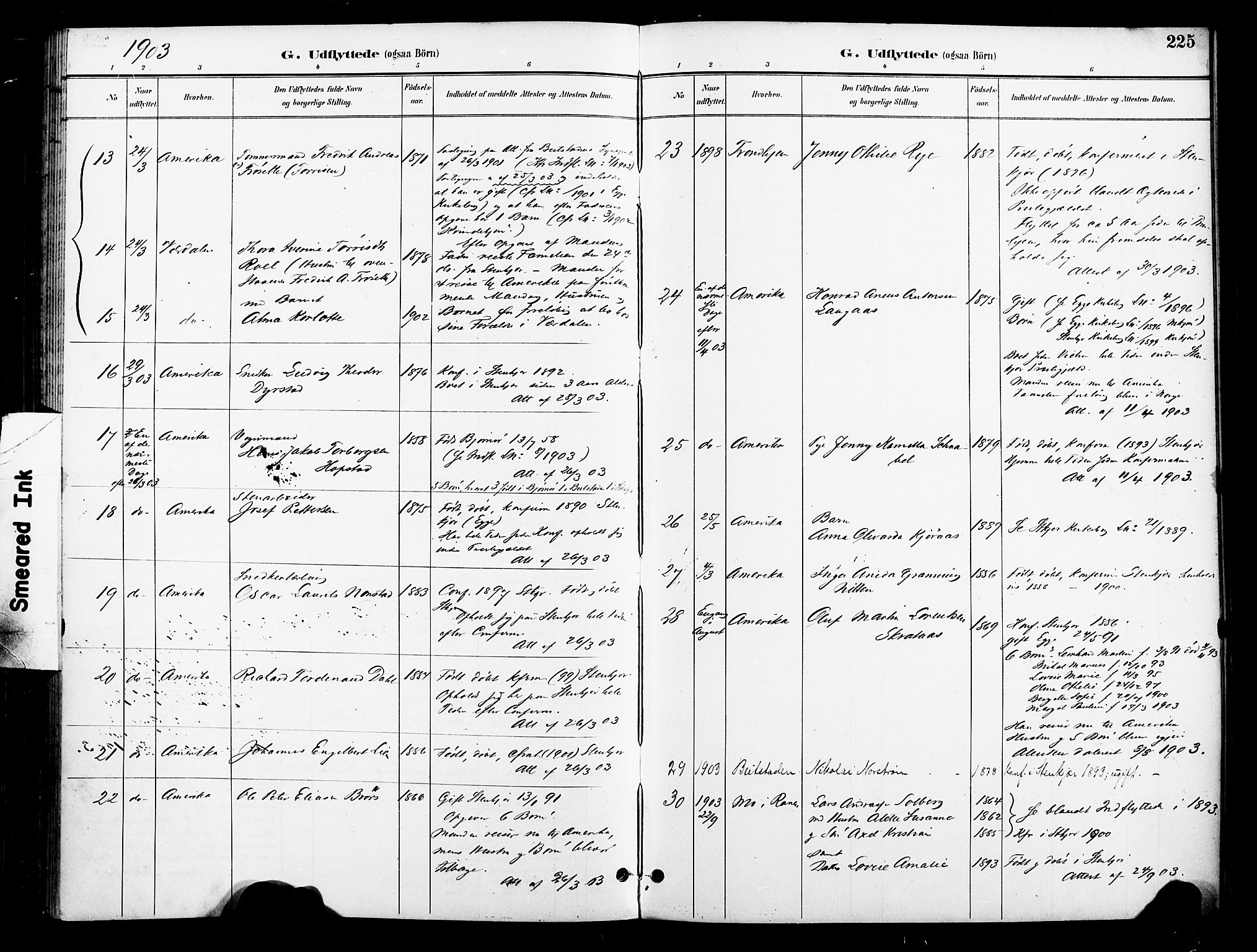 Ministerialprotokoller, klokkerbøker og fødselsregistre - Nord-Trøndelag, SAT/A-1458/739/L0372: Parish register (official) no. 739A04, 1895-1903, p. 225