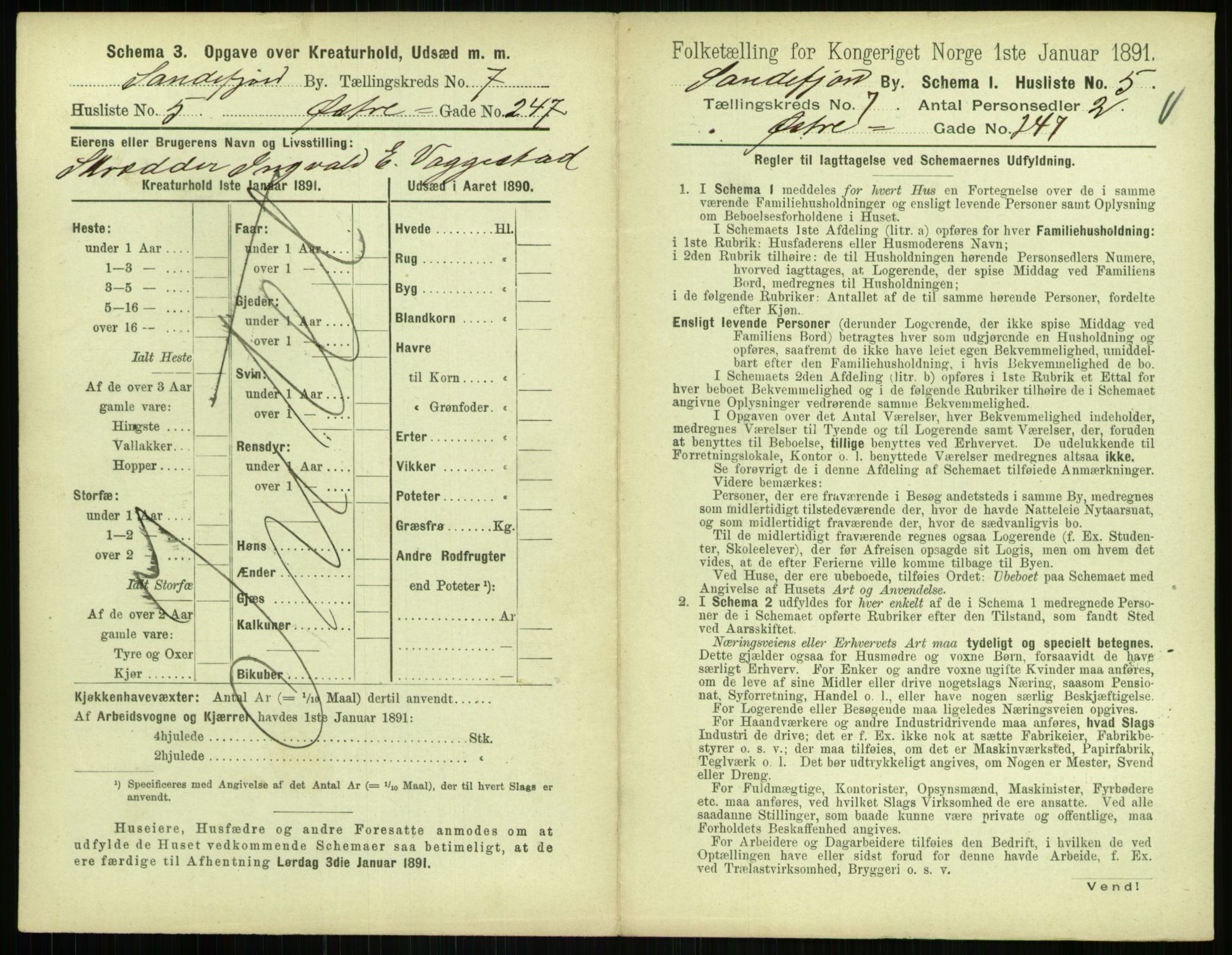 RA, 1891 census for 0706 Sandefjord, 1891, p. 749