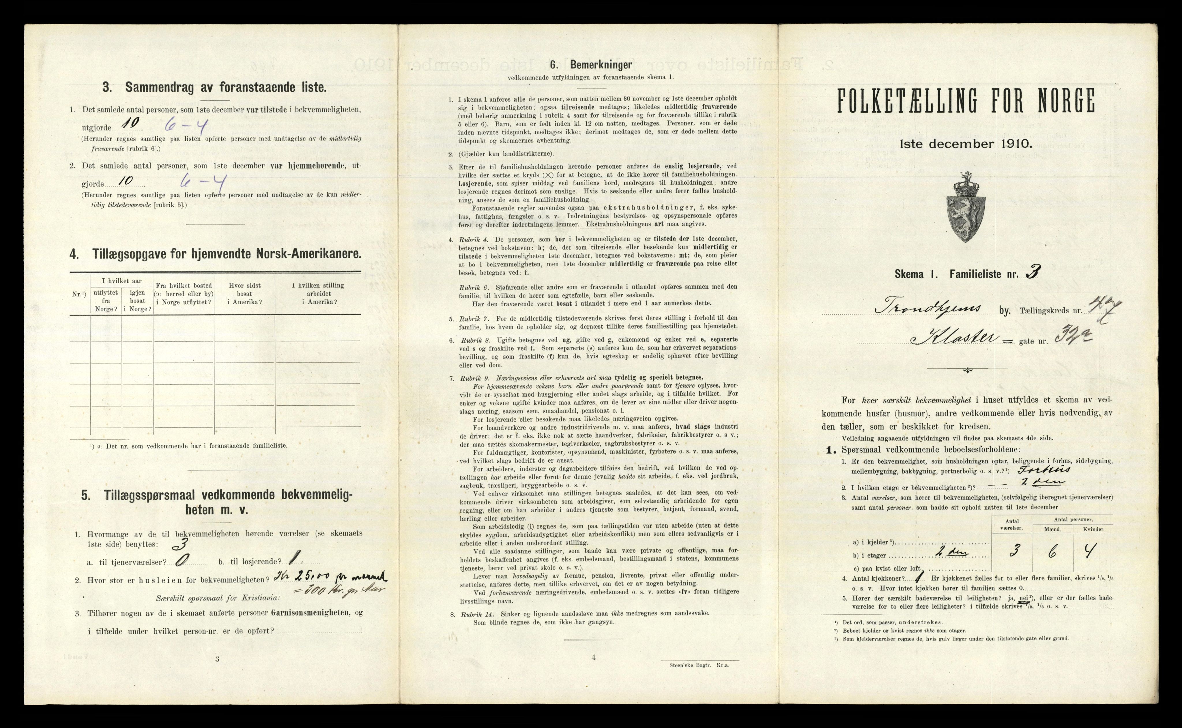 RA, 1910 census for Trondheim, 1910, p. 11895