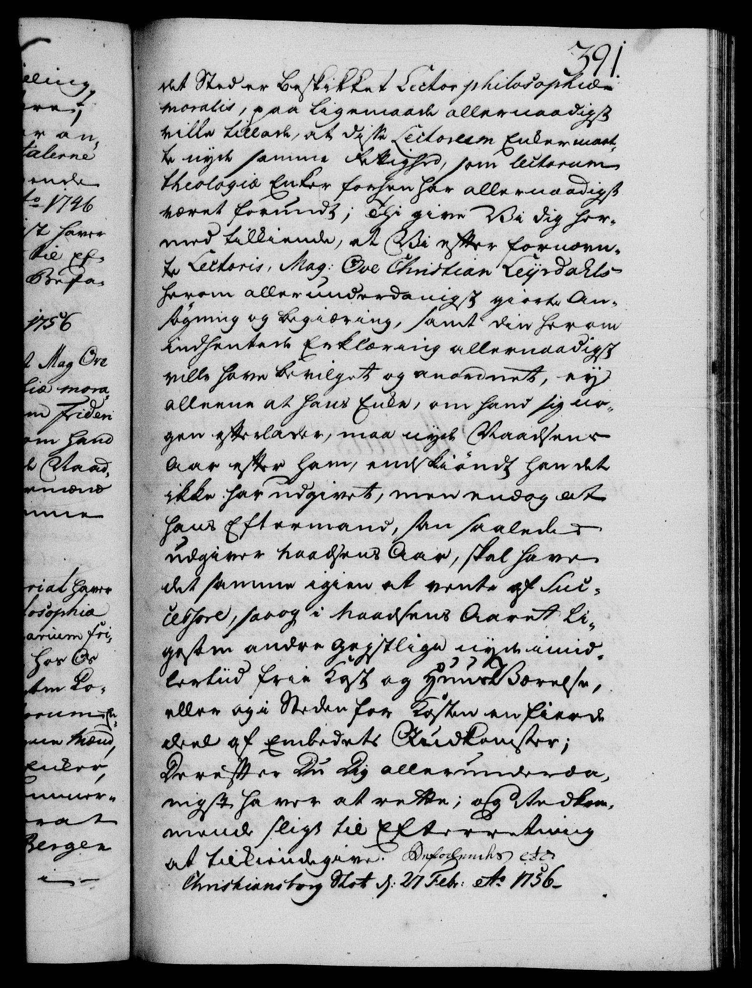 Danske Kanselli 1572-1799, AV/RA-EA-3023/F/Fc/Fca/Fcab/L0035: Norske tegnelser, 1755-1756, p. 391a