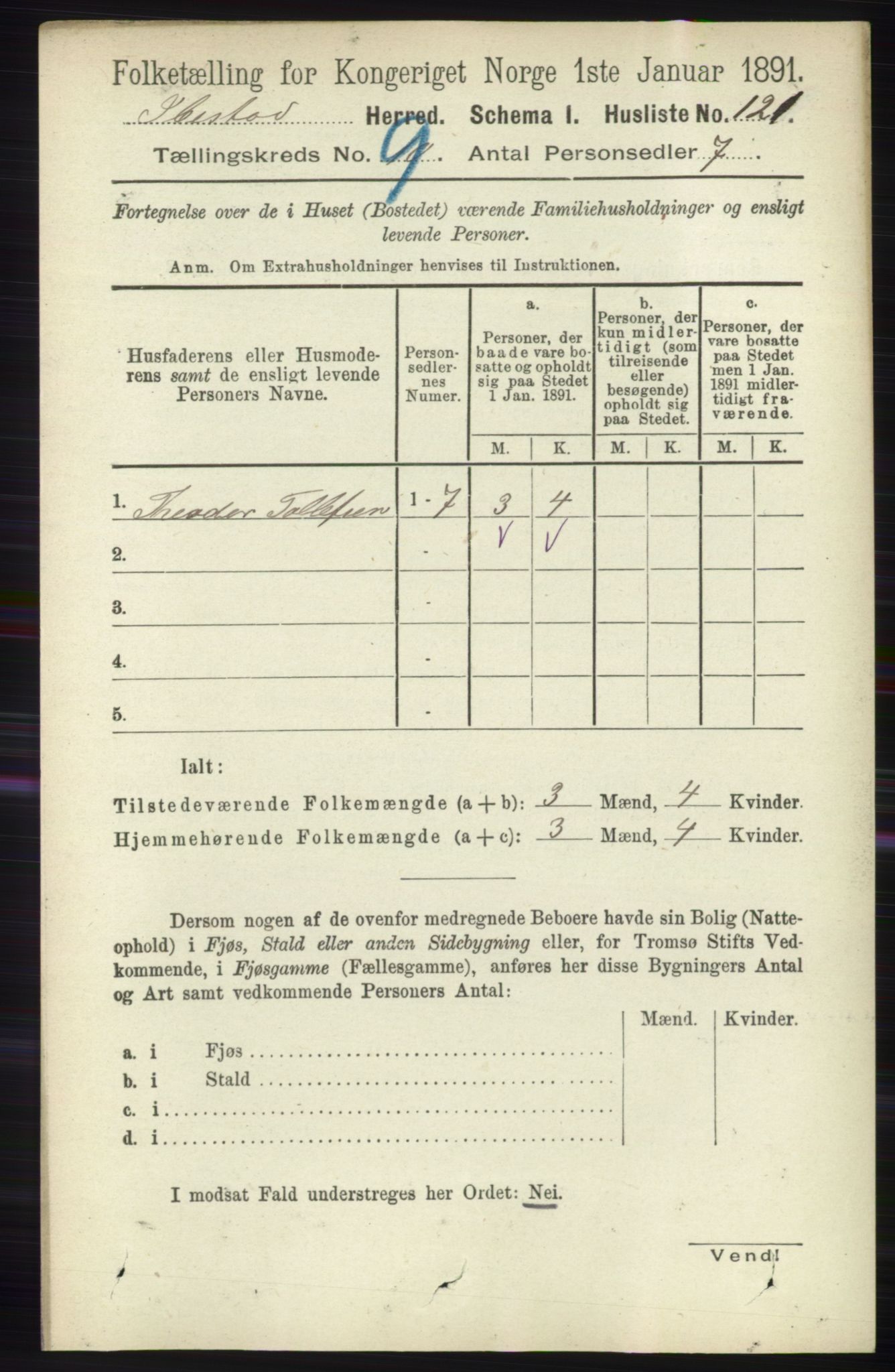 RA, 1891 census for 1917 Ibestad, 1891, p. 5972