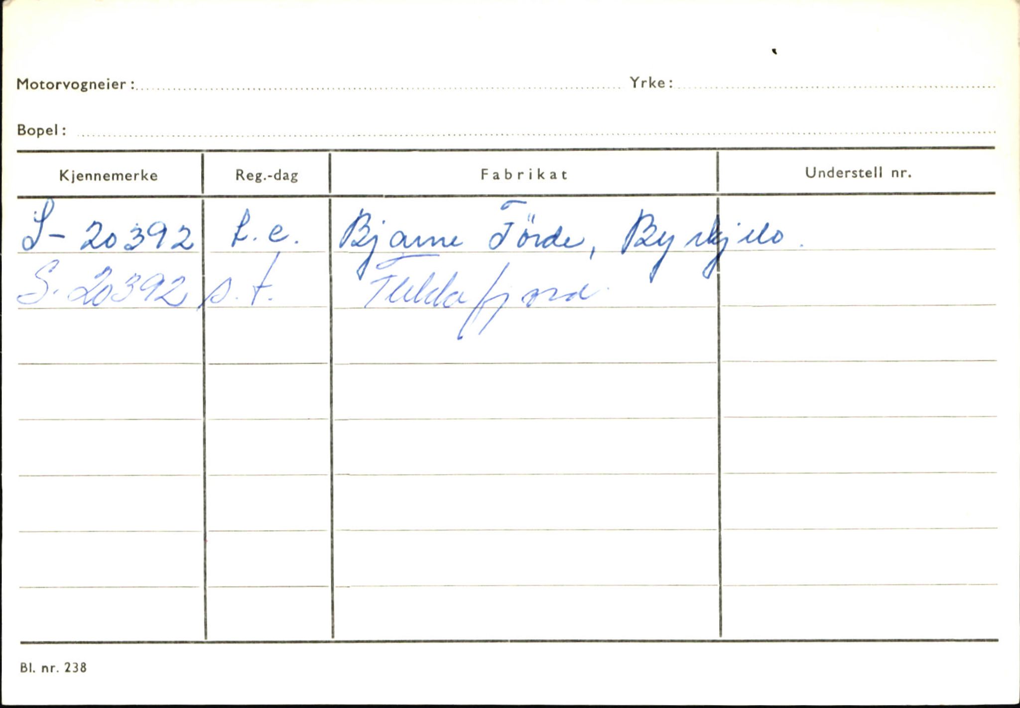 Statens vegvesen, Sogn og Fjordane vegkontor, AV/SAB-A-5301/4/F/L0146: Registerkort Årdal R-Å samt diverse kort, 1945-1975, p. 243