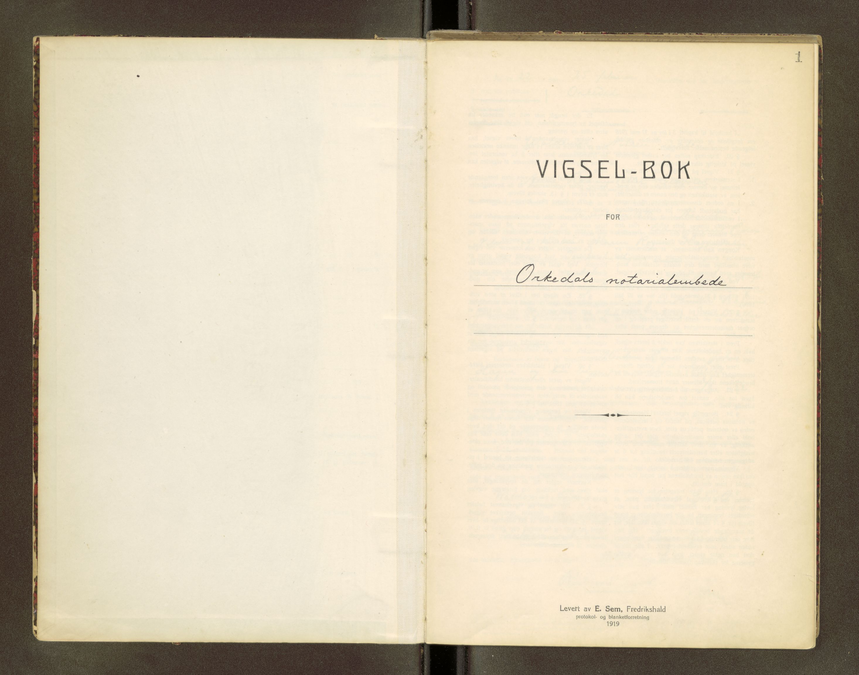 Orkdal sorenskriveri, AV/SAT-A-4169/1/6/6D/L0003: Lysingsbok, 1922-1943, p. 1