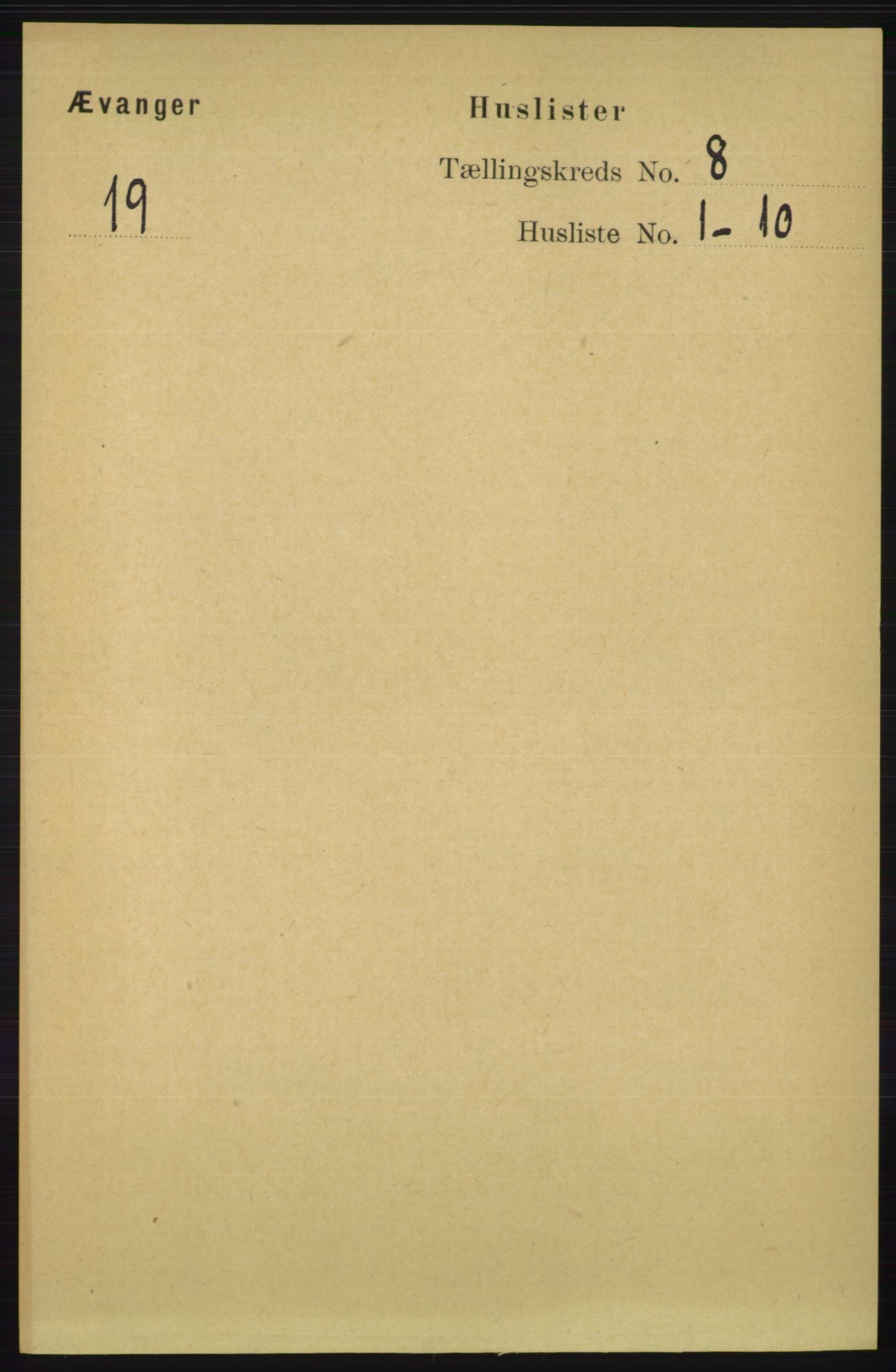 RA, 1891 census for 1237 Evanger, 1891, p. 2246