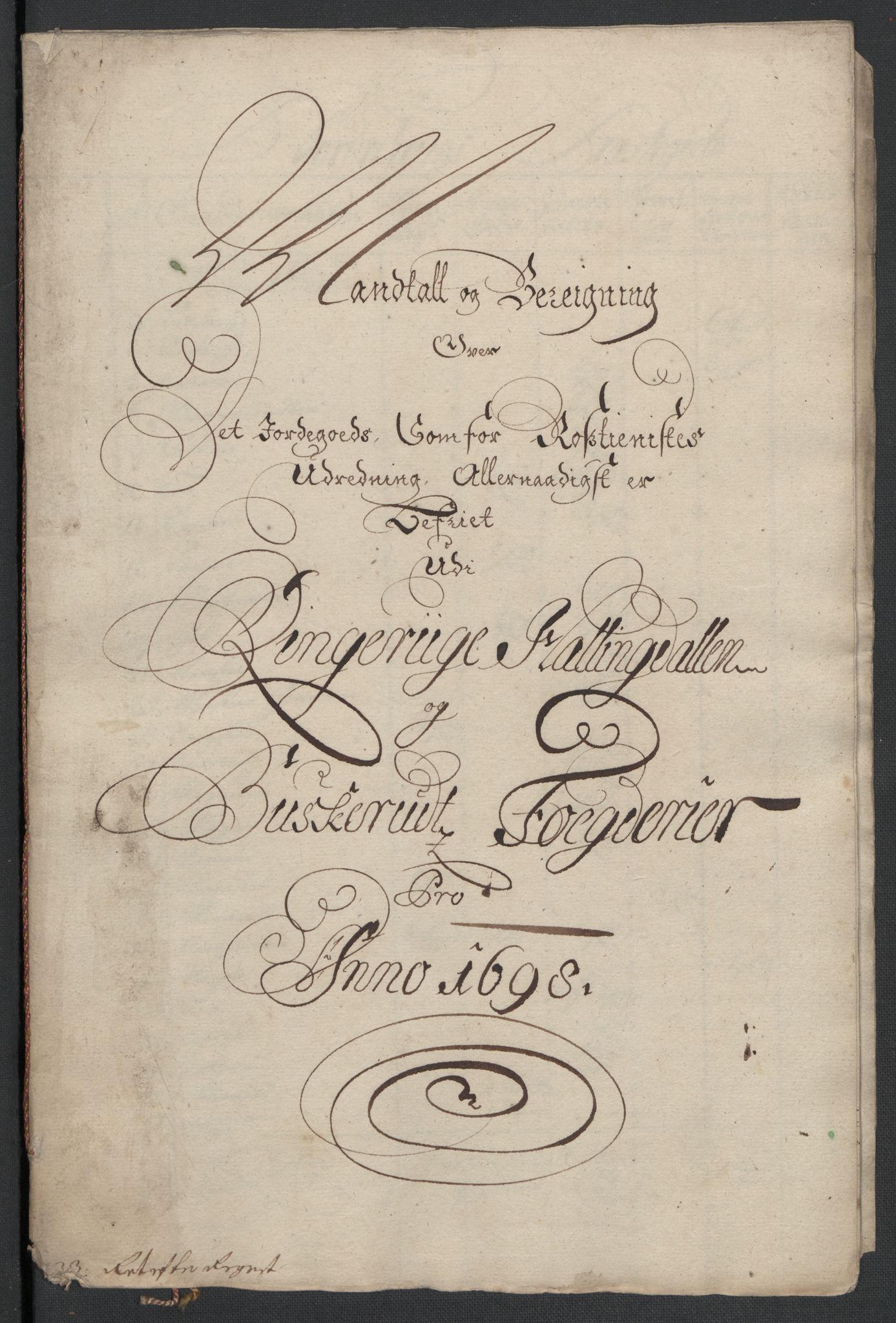 Rentekammeret inntil 1814, Reviderte regnskaper, Fogderegnskap, RA/EA-4092/R22/L1455: Fogderegnskap Ringerike, Hallingdal og Buskerud, 1698, p. 297