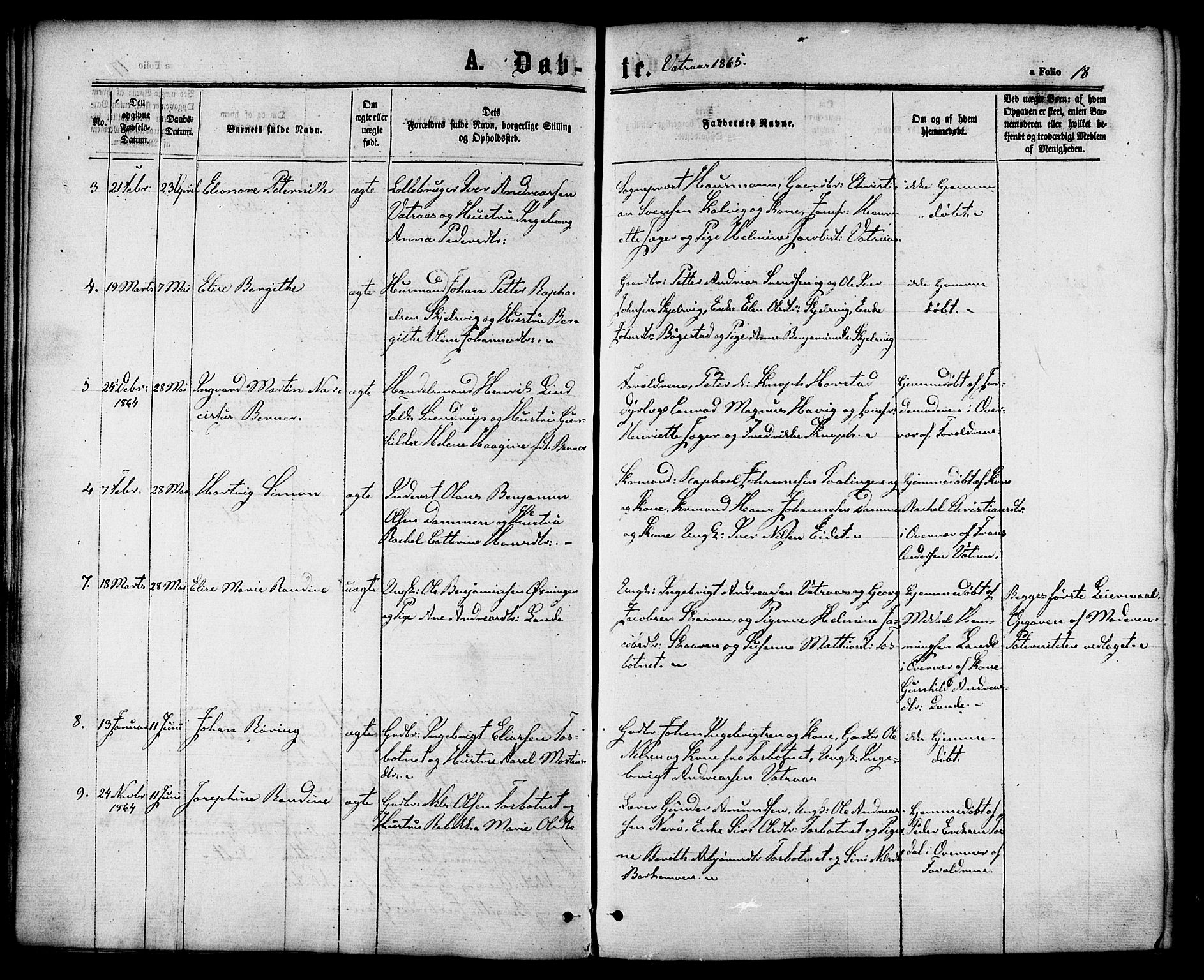 Ministerialprotokoller, klokkerbøker og fødselsregistre - Nordland, SAT/A-1459/810/L0146: Parish register (official) no. 810A08 /1, 1862-1874, p. 18