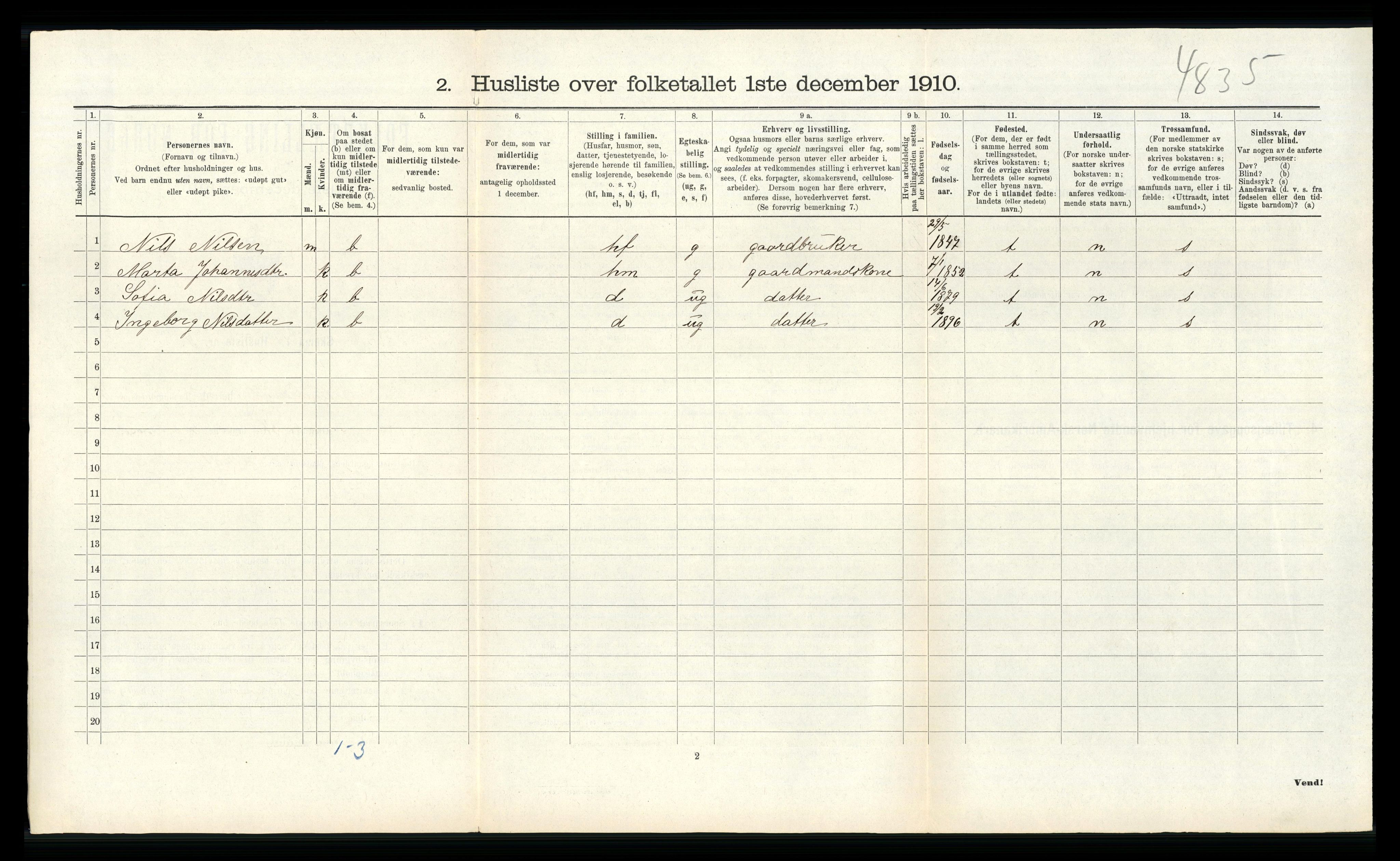 RA, 1910 census for Alversund, 1910, p. 551