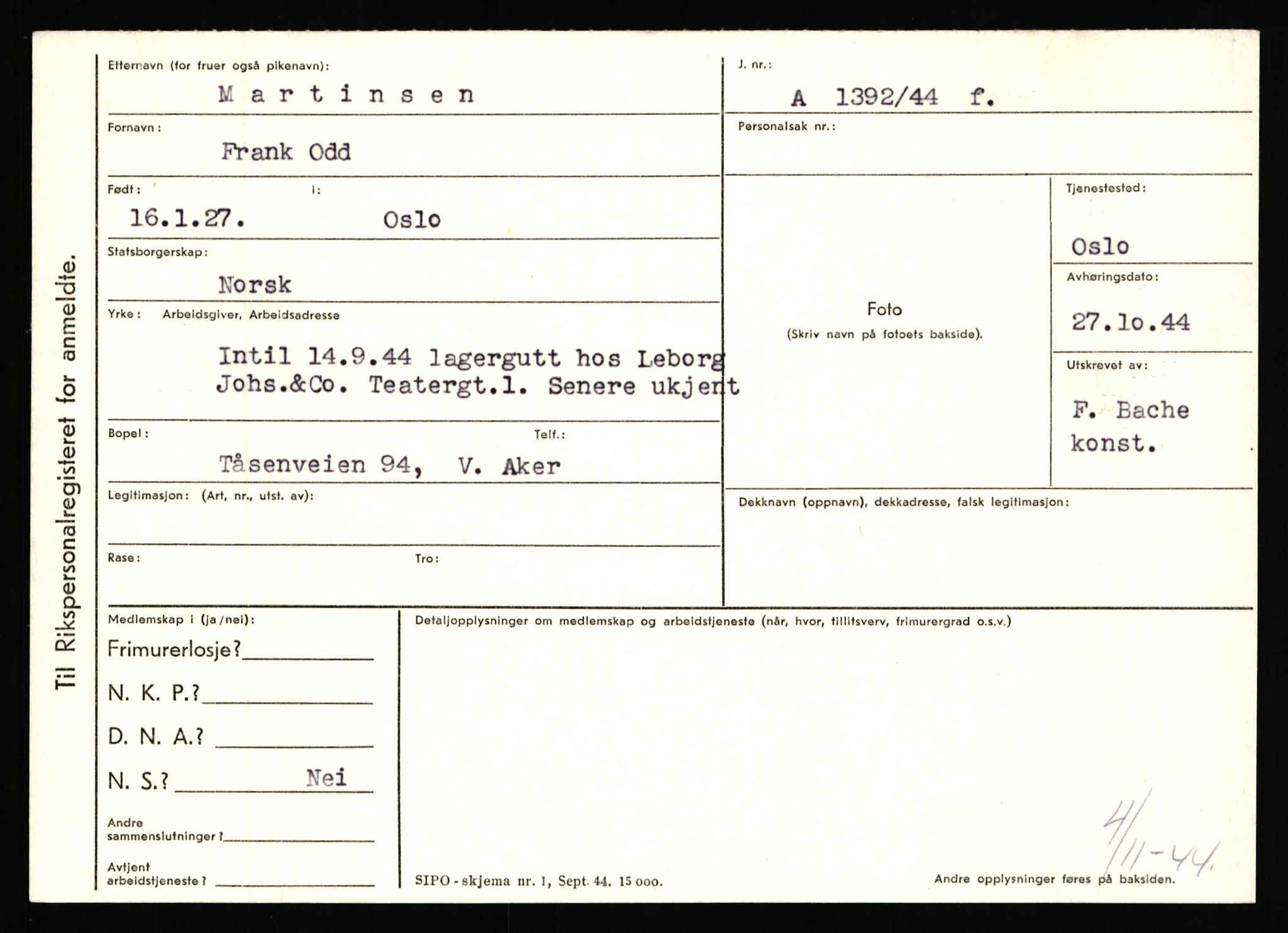 Statspolitiet - Hovedkontoret / Osloavdelingen, AV/RA-S-1329/C/Ca/L0010: Lind - Moksnes, 1943-1945, p. 2934