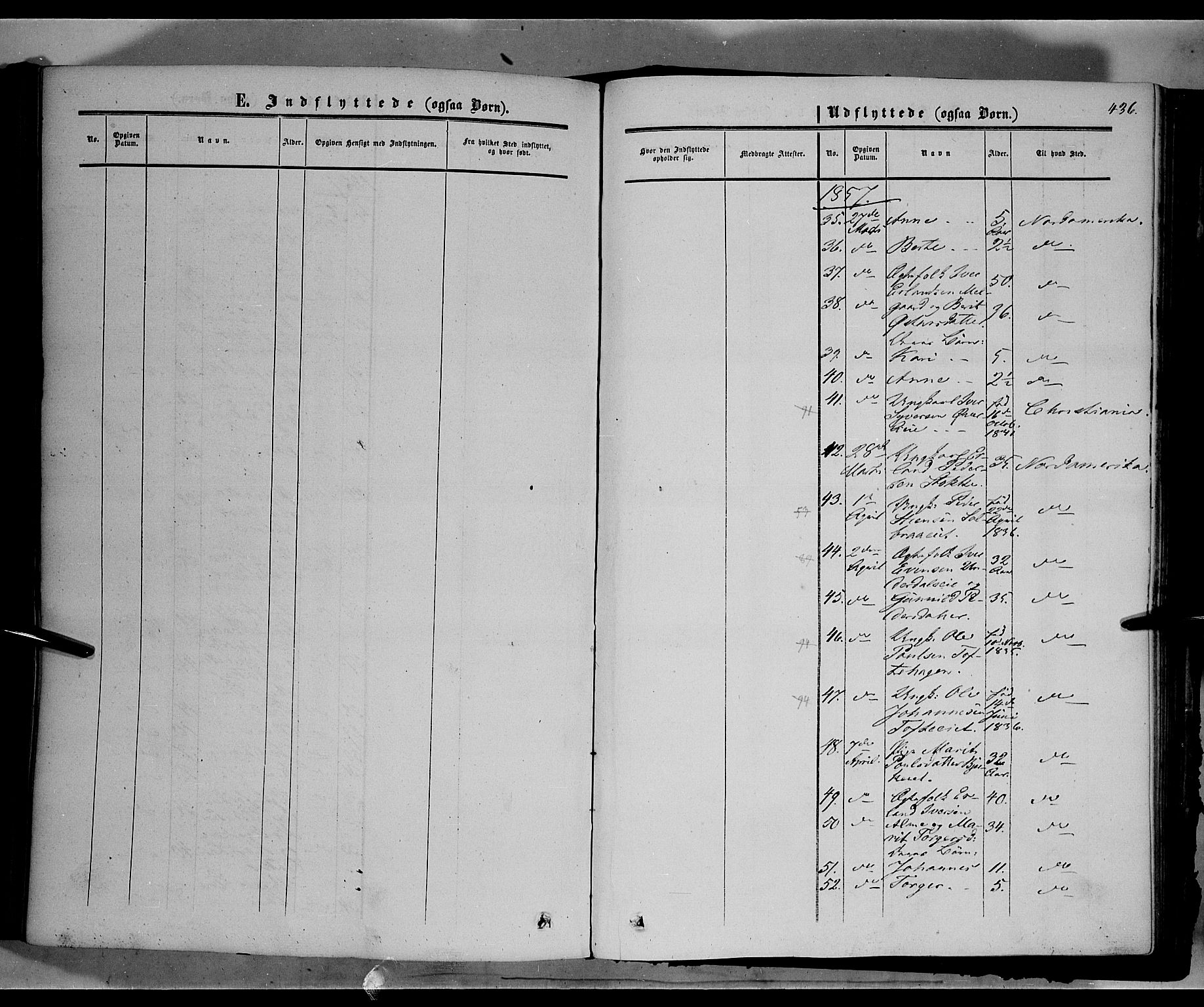 Sør-Fron prestekontor, AV/SAH-PREST-010/H/Ha/Haa/L0001: Parish register (official) no. 1, 1849-1863, p. 436