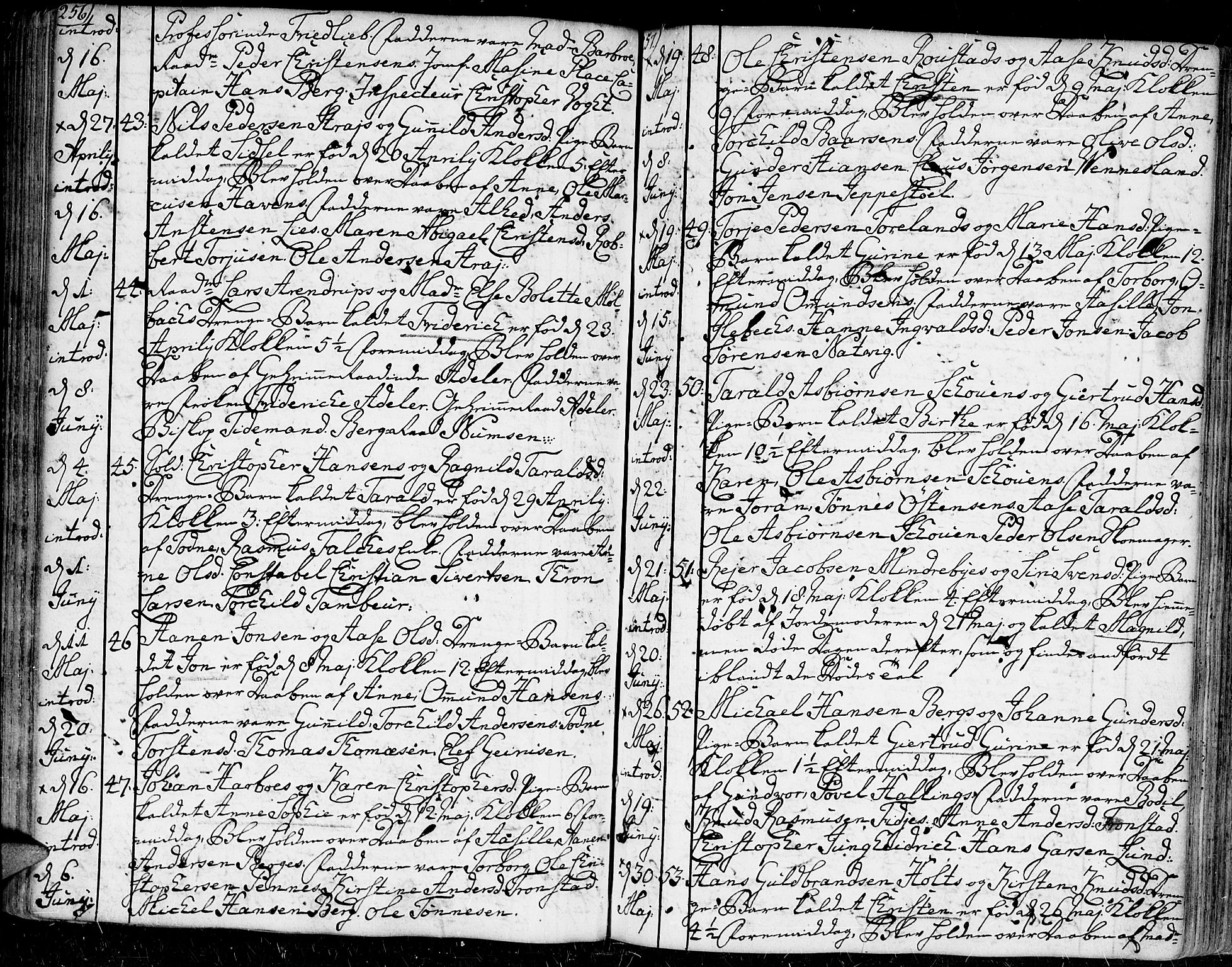 Kristiansand domprosti, AV/SAK-1112-0006/F/Fa/L0002: Parish register (official) no. A 2, 1755-1778, p. 256-257