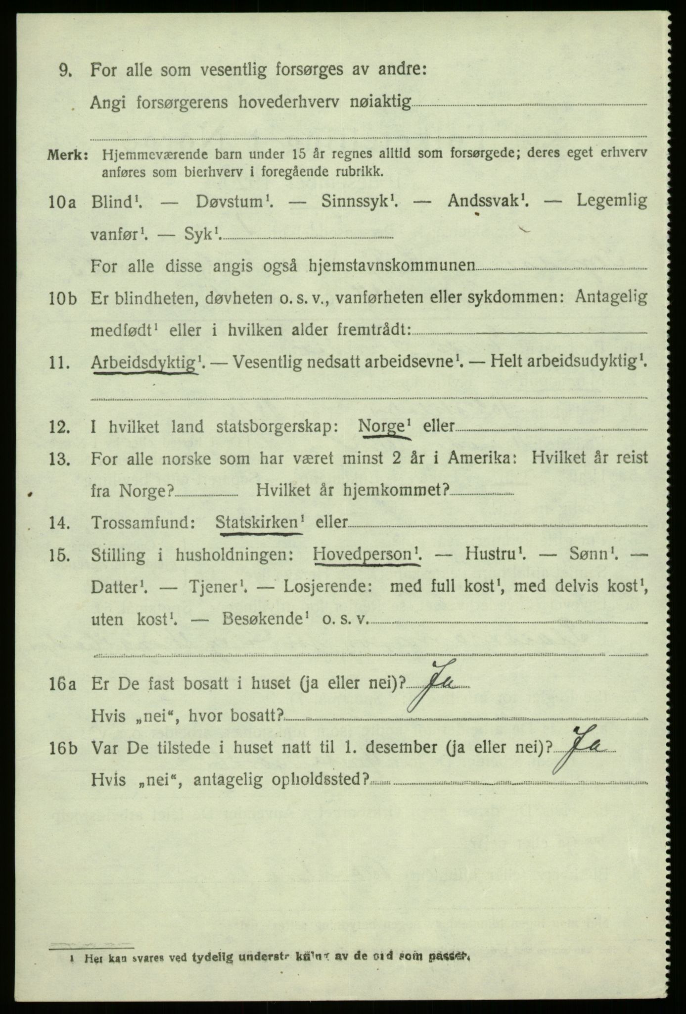 SAB, 1920 census for Sogndal, 1920, p. 8300