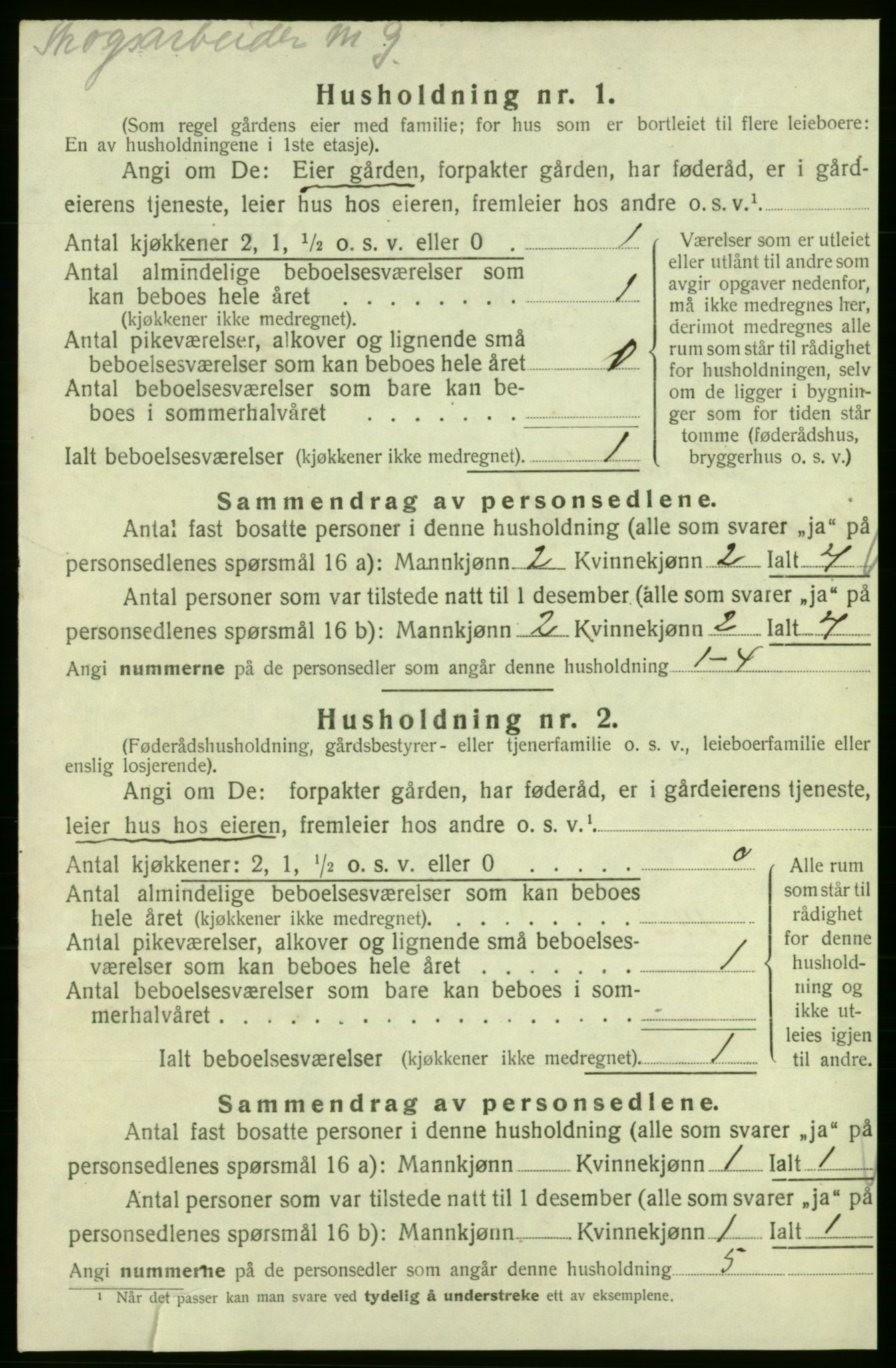 SAB, 1920 census for Varaldsøy, 1920, p. 409