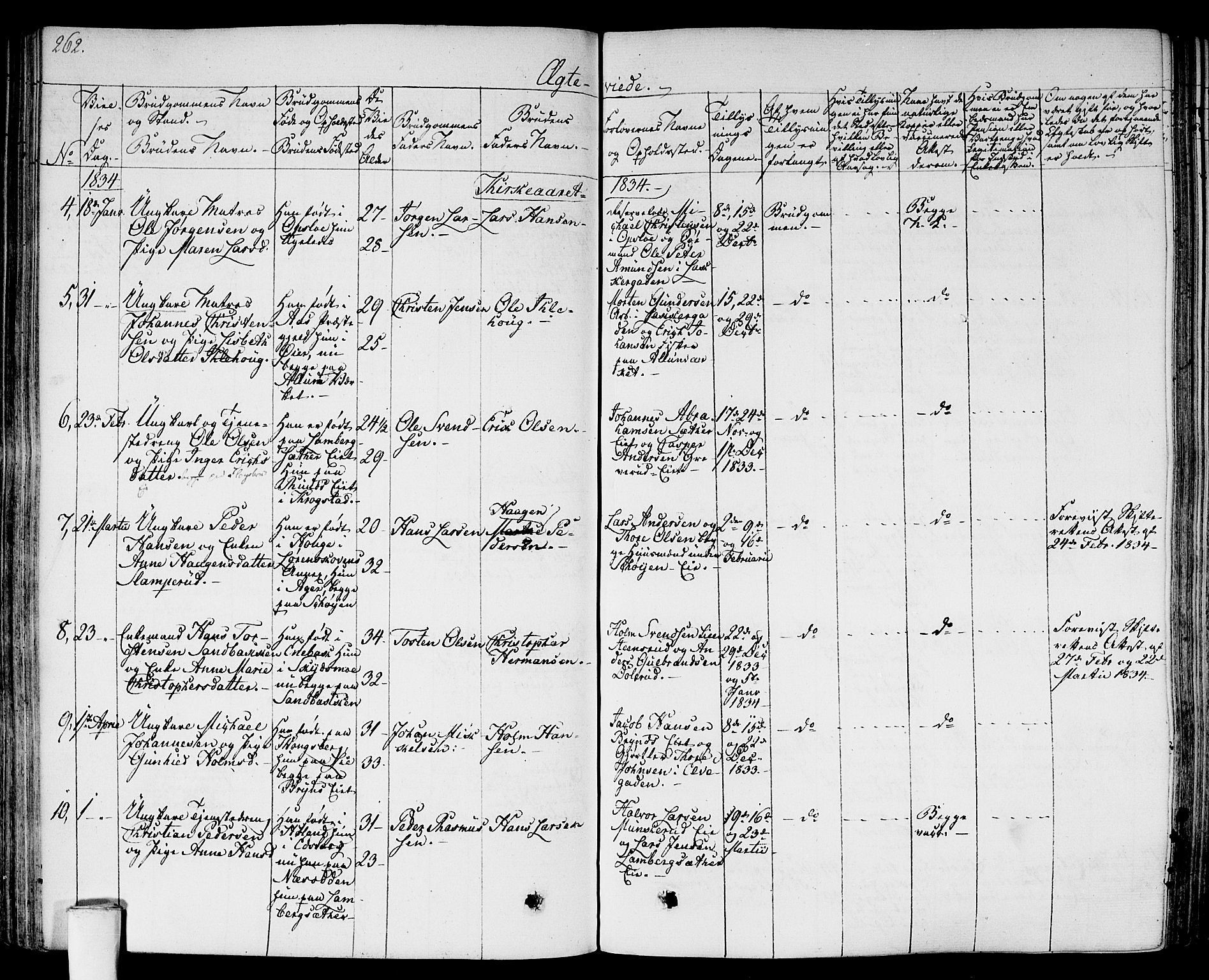 Gamlebyen prestekontor Kirkebøker, AV/SAO-A-10884/F/Fa/L0003: Parish register (official) no. 3, 1829-1849, p. 262