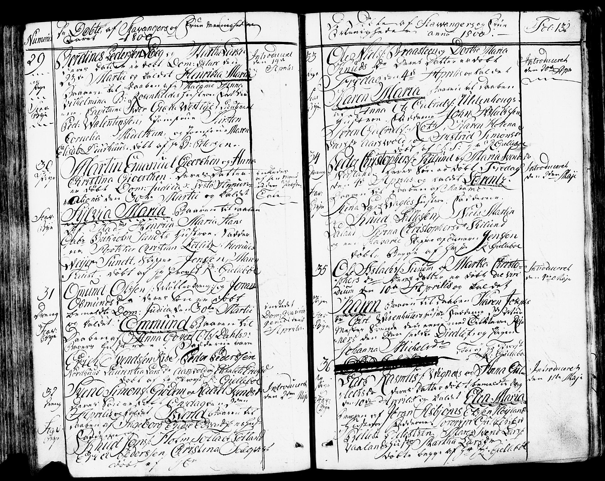 Domkirken sokneprestkontor, SAST/A-101812/001/30/30BB/L0007: Parish register (copy) no. B 7, 1791-1813, p. 132