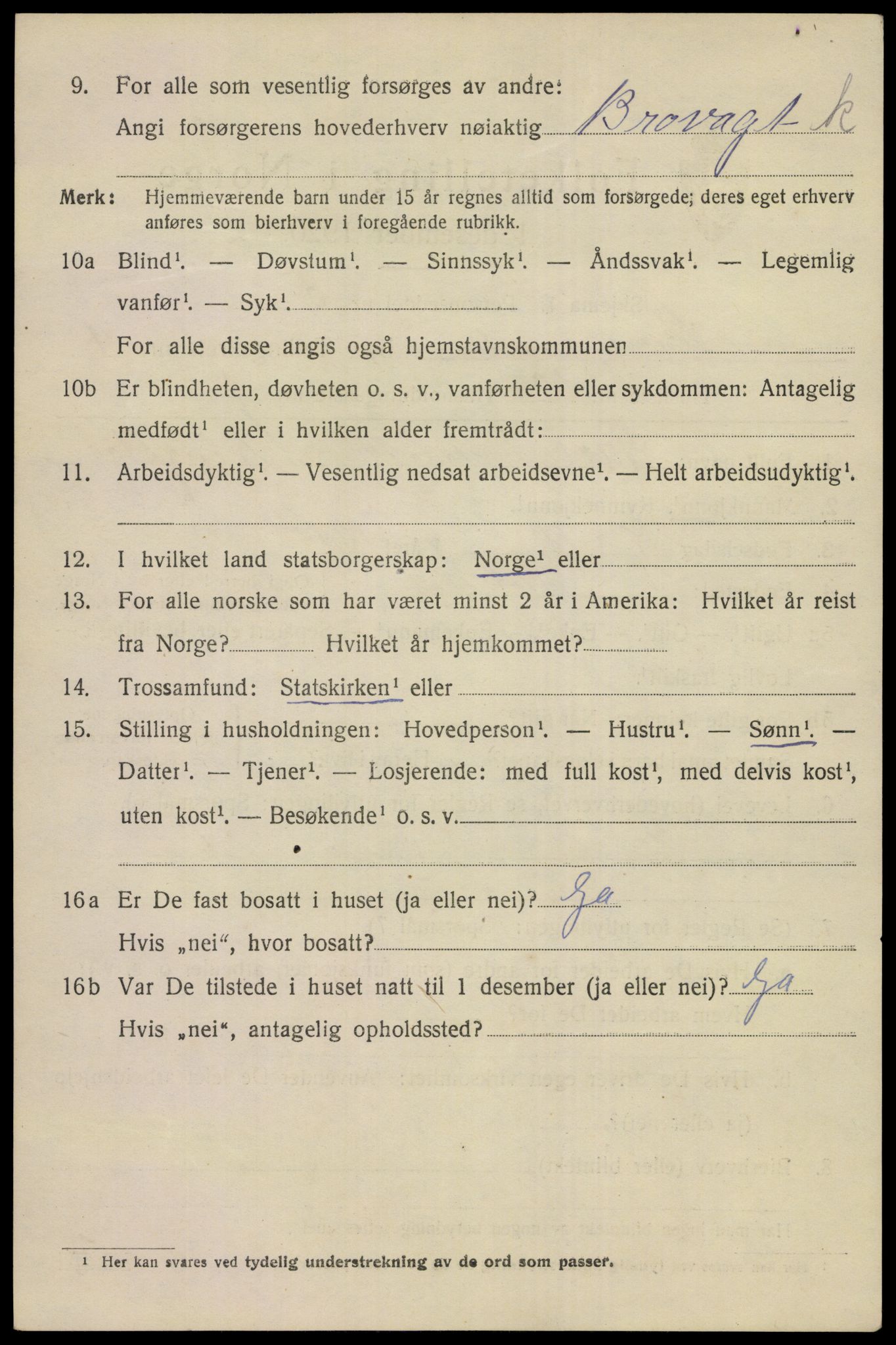 SAKO, 1920 census for Porsgrunn, 1920, p. 19928
