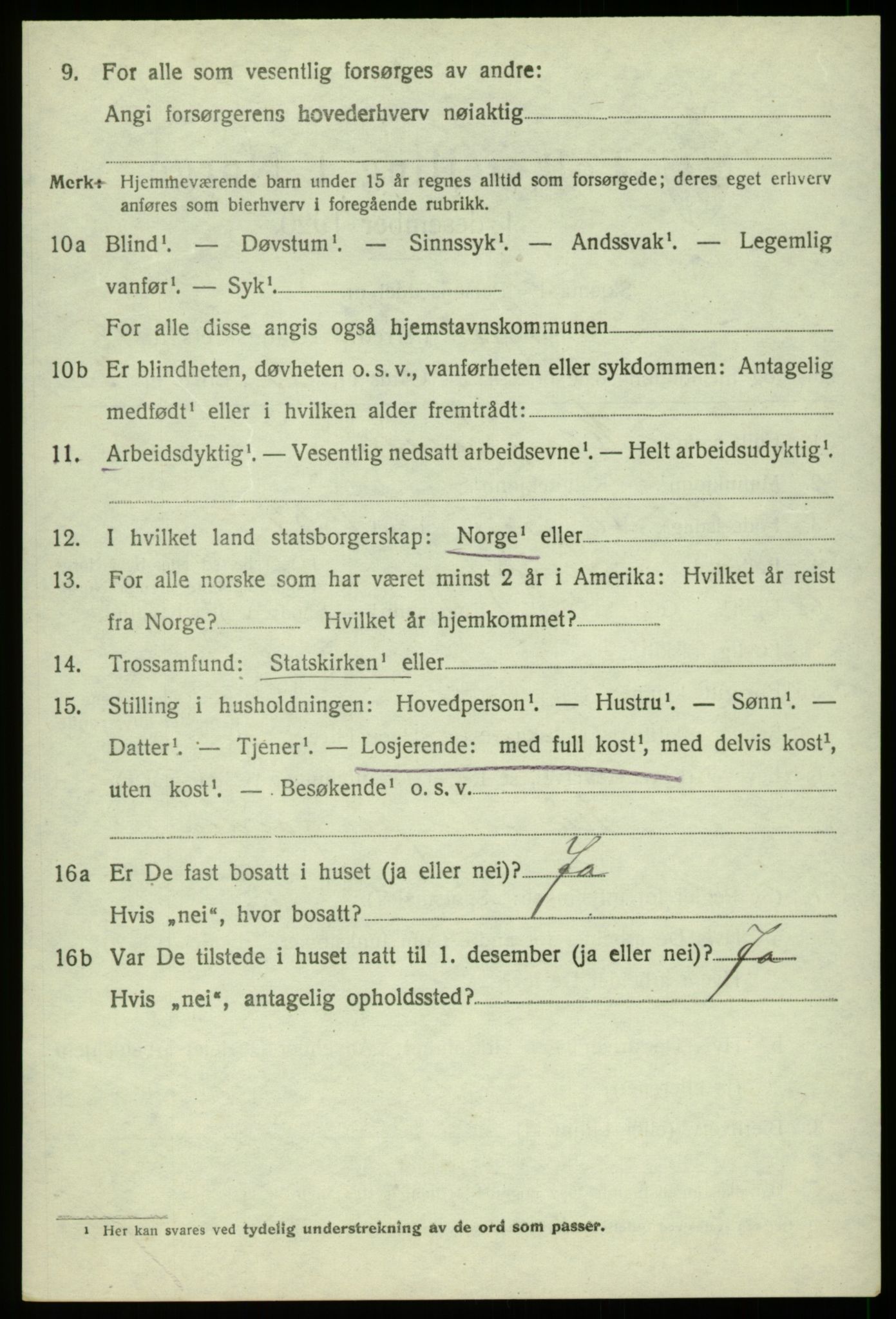 SAB, 1920 census for Fjell, 1920, p. 11213