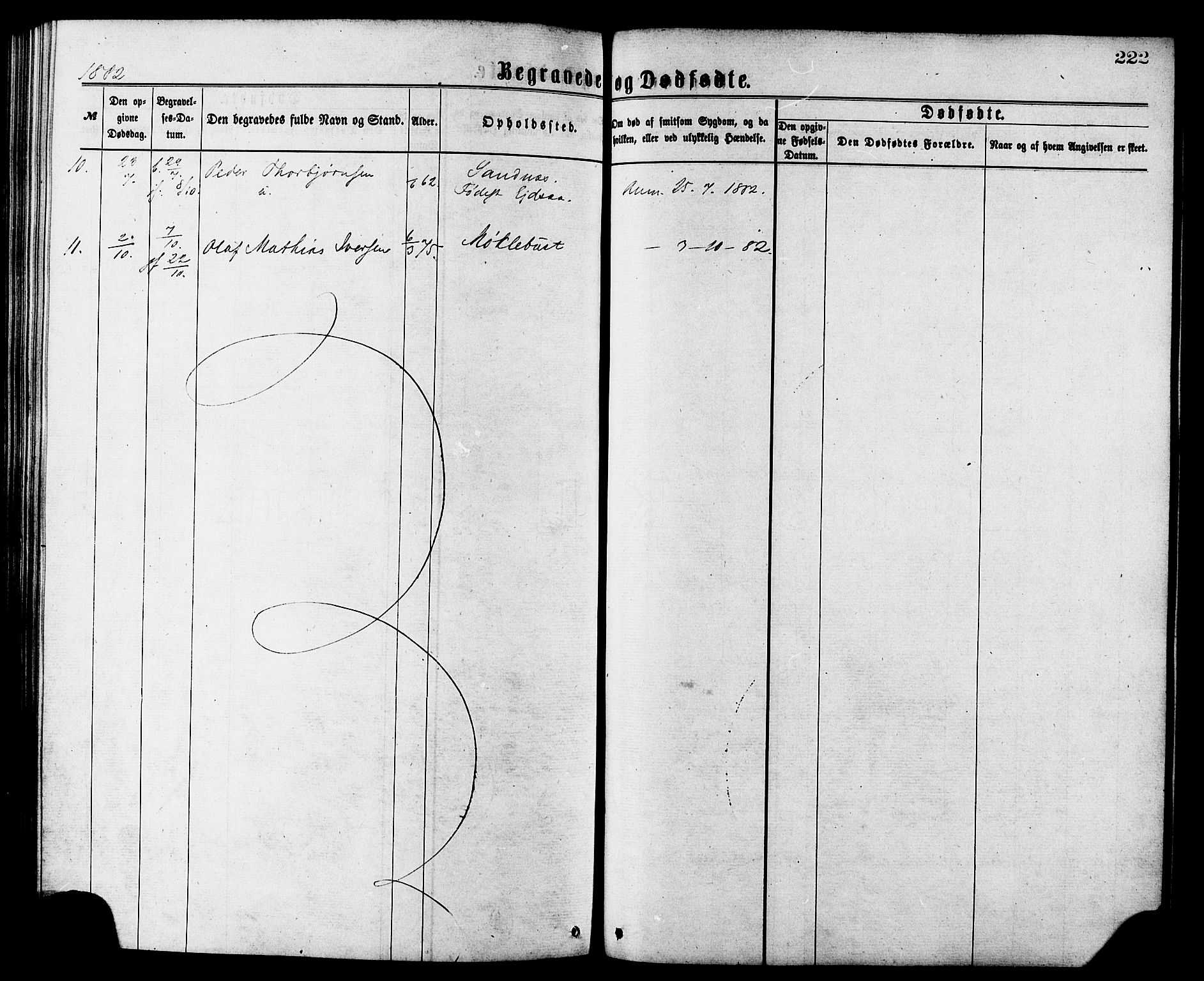 Ministerialprotokoller, klokkerbøker og fødselsregistre - Møre og Romsdal, AV/SAT-A-1454/502/L0024: Parish register (official) no. 502A02, 1873-1884, p. 222