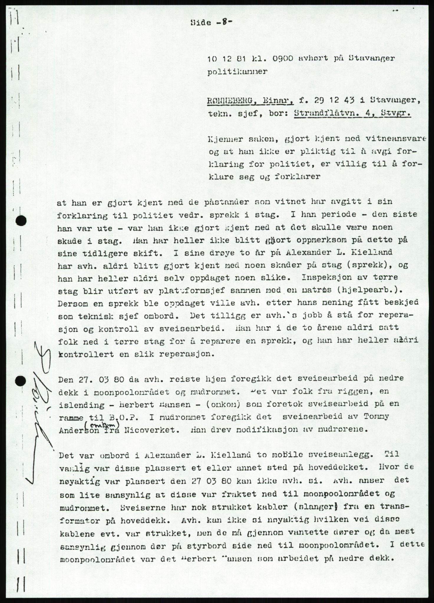 Pa 1503 - Stavanger Drilling AS, AV/SAST-A-101906/Da/L0001: Alexander L. Kielland - Begrensningssak Stavanger byrett, 1986, p. 299