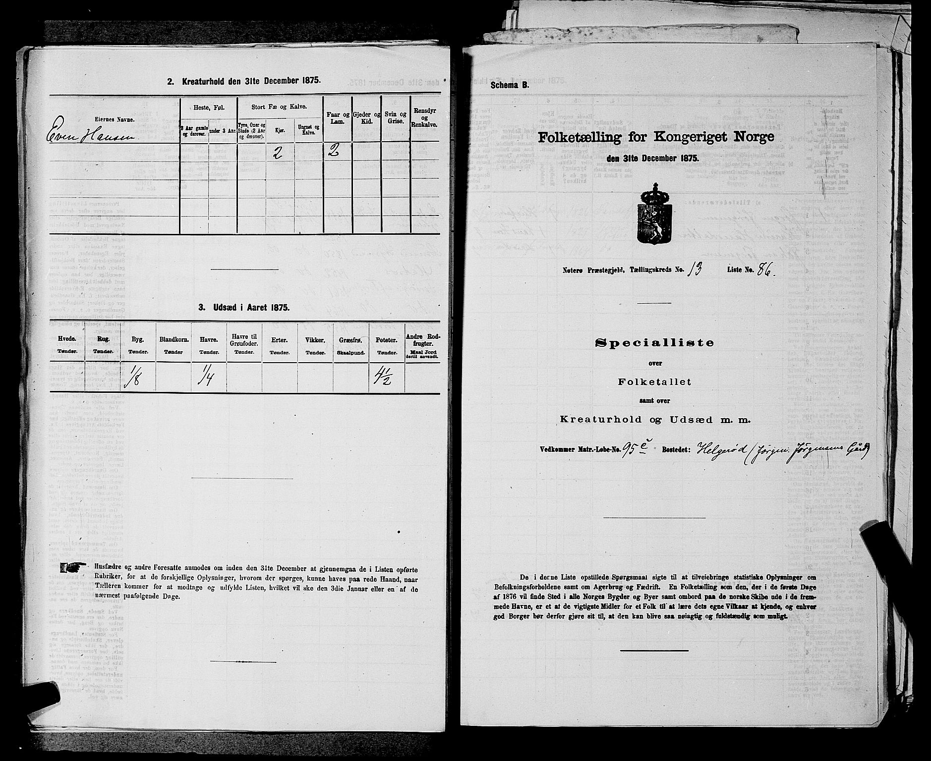 SAKO, 1875 census for 0722P Nøtterøy, 1875, p. 3026