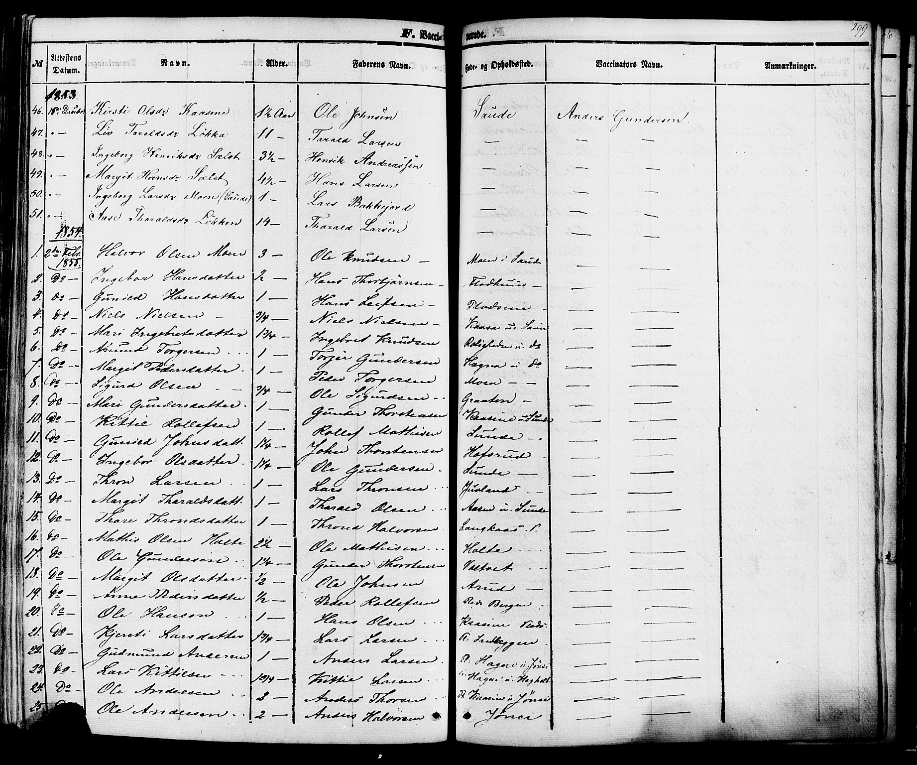 Sauherad kirkebøker, SAKO/A-298/F/Fa/L0007: Parish register (official) no. I 7, 1851-1873, p. 299