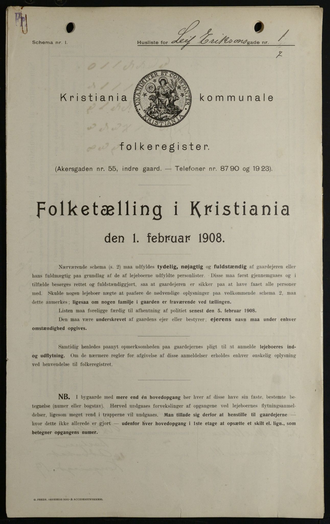 OBA, Municipal Census 1908 for Kristiania, 1908, p. 51521