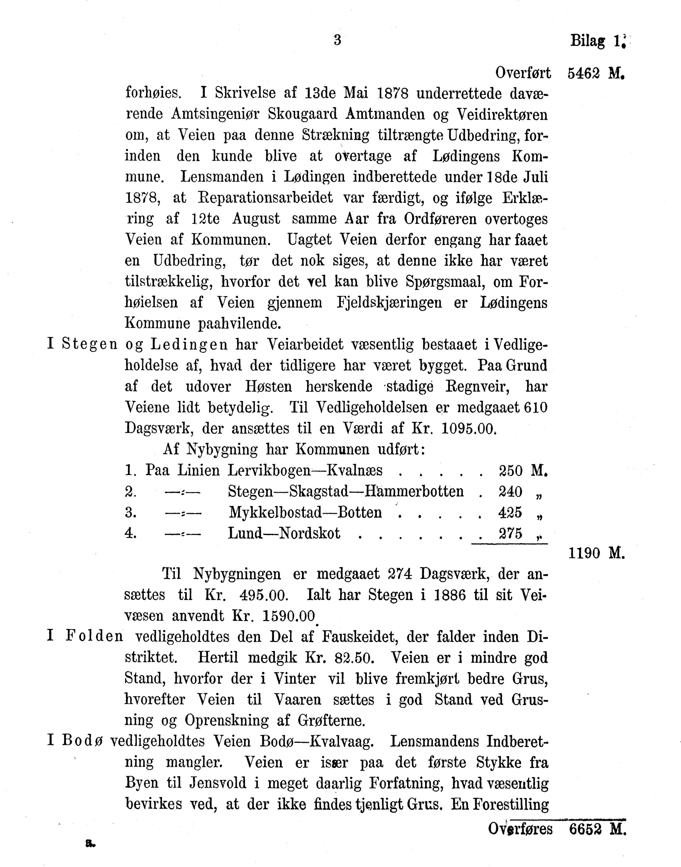 Nordland Fylkeskommune. Fylkestinget, AIN/NFK-17/176/A/Ac/L0015: Fylkestingsforhandlinger 1886-1890, 1886-1890