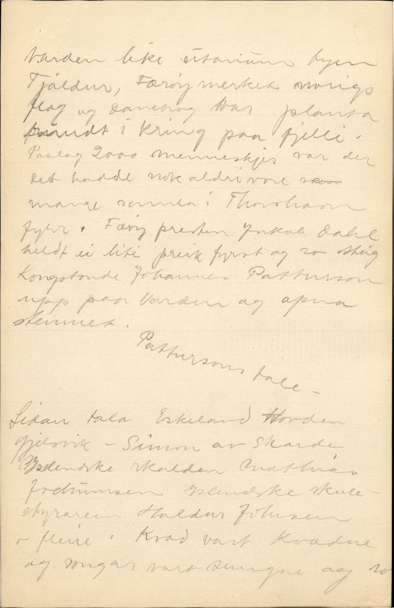 Samling etter Klara Semb, NSFF/KS/C/207: Mogleg manus til foredrag om Færøyturen i 1912, 1911