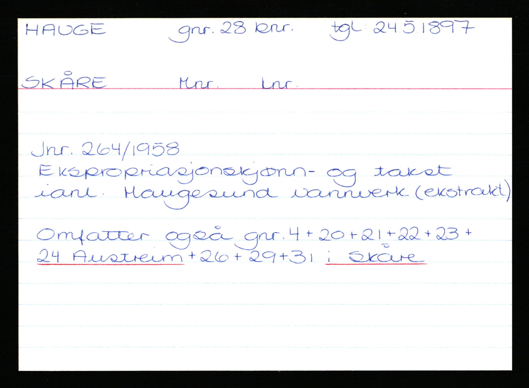 Statsarkivet i Stavanger, AV/SAST-A-101971/03/Y/Yk/L0015: Registerkort sortert etter gårdsnavn: Haneberg - Haugland nedre, 1750-1930, p. 454