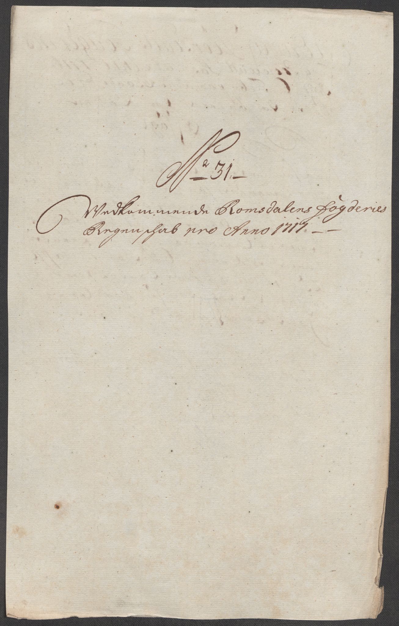 Rentekammeret inntil 1814, Reviderte regnskaper, Fogderegnskap, AV/RA-EA-4092/R55/L3664: Fogderegnskap Romsdal, 1717, p. 186