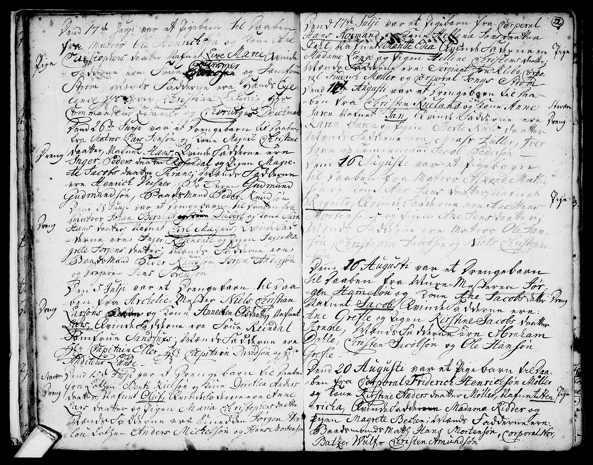 Stavern kirkebøker, AV/SAKO-A-318/F/Fa/L0001: Parish register (official) no. 1, 1756-1782, p. 22