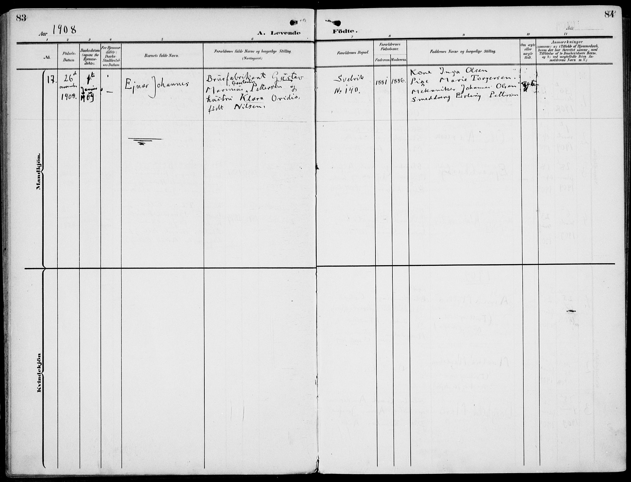 Strømm kirkebøker, AV/SAKO-A-322/F/Fb/L0002: Parish register (official) no. II 2, 1900-1919, p. 83-84