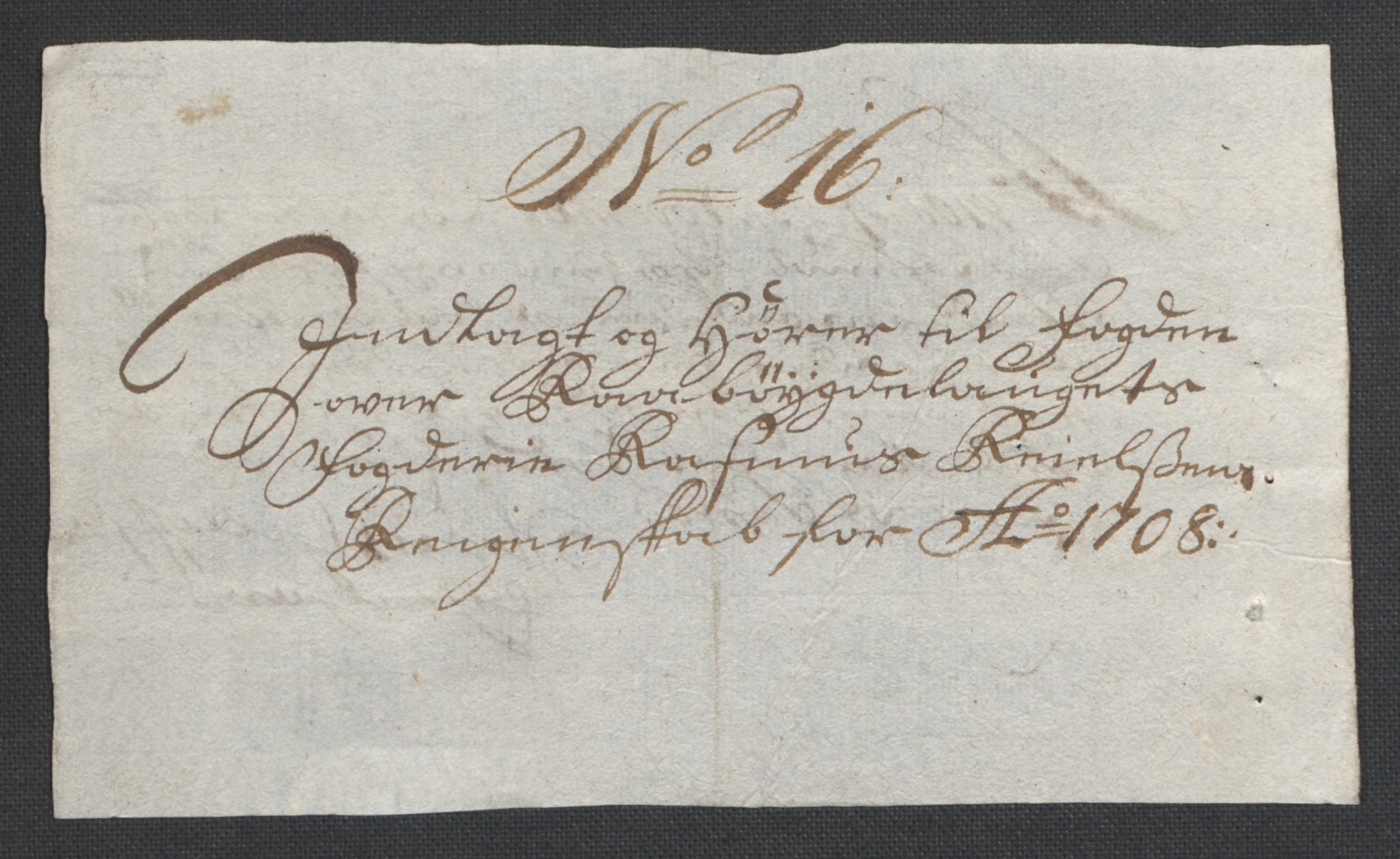 Rentekammeret inntil 1814, Reviderte regnskaper, Fogderegnskap, AV/RA-EA-4092/R40/L2448: Fogderegnskap Råbyggelag, 1706-1708, p. 360