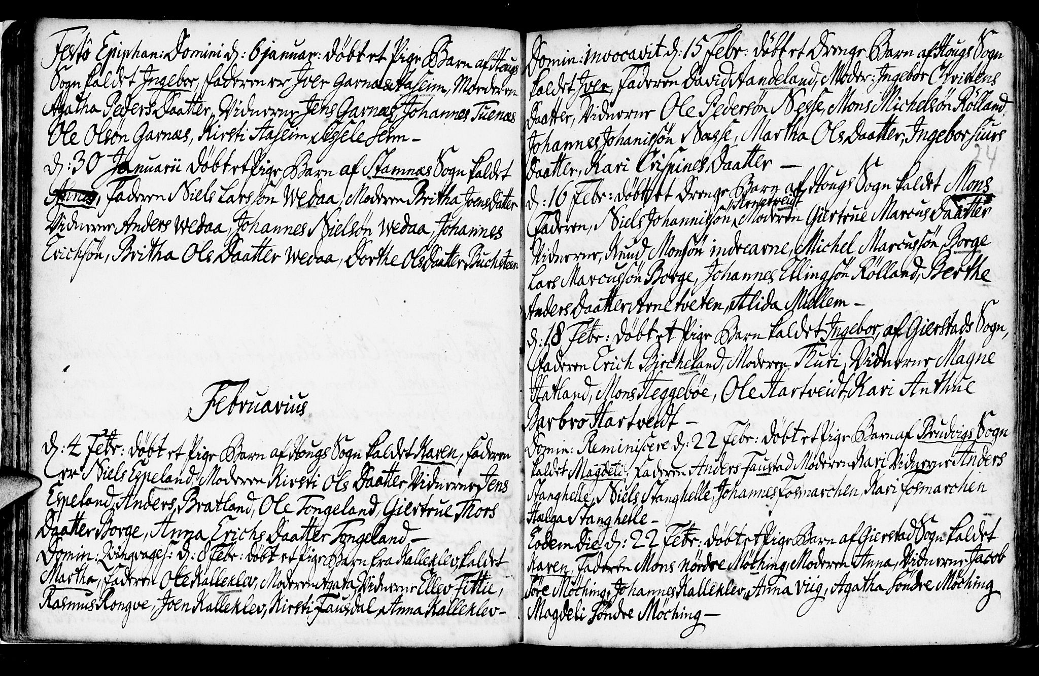Haus sokneprestembete, SAB/A-75601/H/Haa: Parish register (official) no. A 6, 1748-1758, p. 24