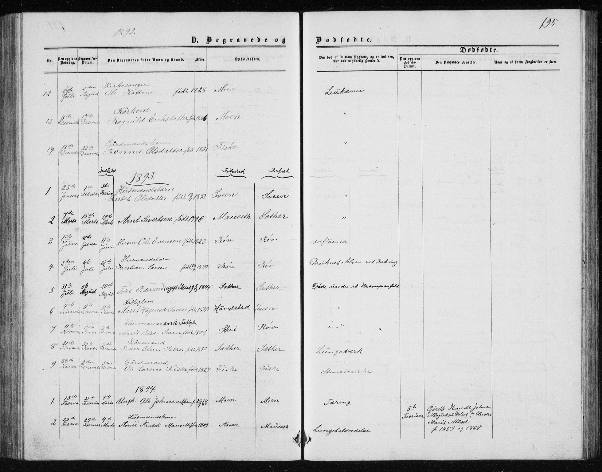 Ministerialprotokoller, klokkerbøker og fødselsregistre - Møre og Romsdal, AV/SAT-A-1454/597/L1064: Parish register (copy) no. 597C01, 1866-1898, p. 195