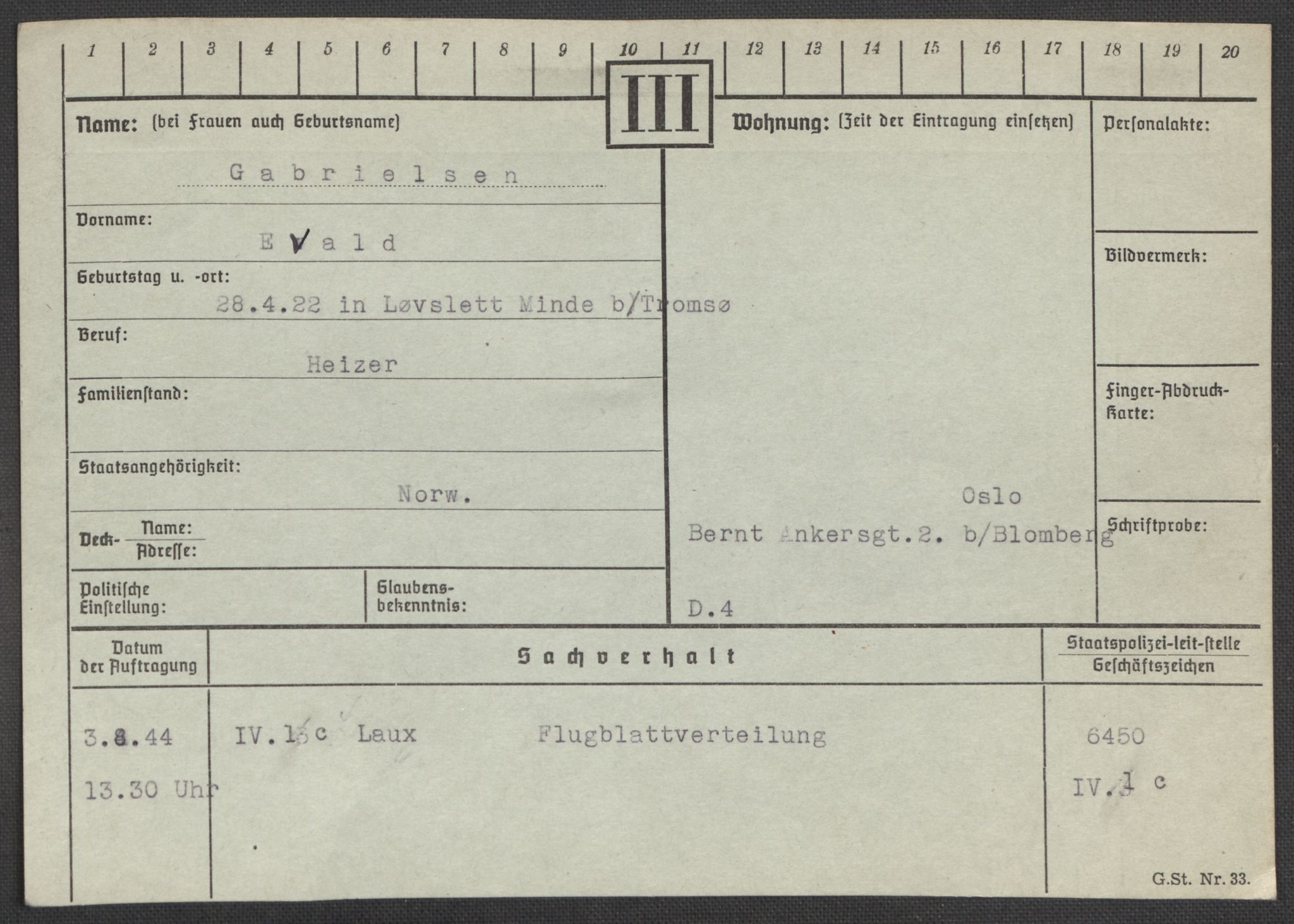 Befehlshaber der Sicherheitspolizei und des SD, AV/RA-RAFA-5969/E/Ea/Eaa/L0003: Register over norske fanger i Møllergata 19: Eng-Hag, 1940-1945, p. 705