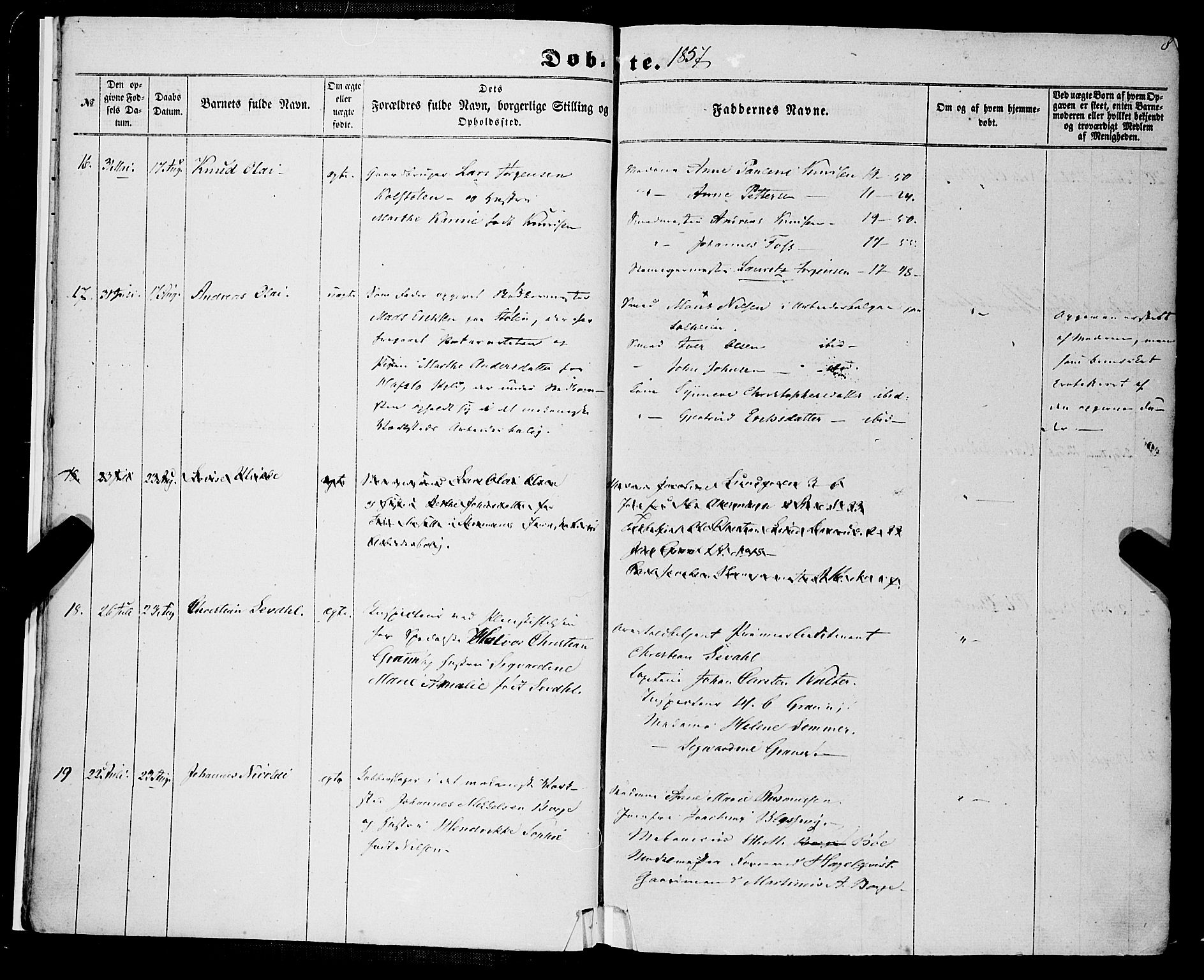 St. Jørgens hospital og Årstad sokneprestembete, AV/SAB-A-99934: Parish register (official) no. A 5, 1857-1869, p. 8