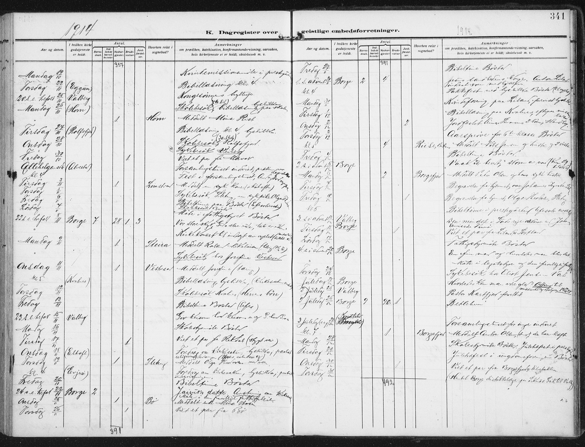 Ministerialprotokoller, klokkerbøker og fødselsregistre - Nordland, SAT/A-1459/880/L1135: Parish register (official) no. 880A09, 1908-1919, p. 341