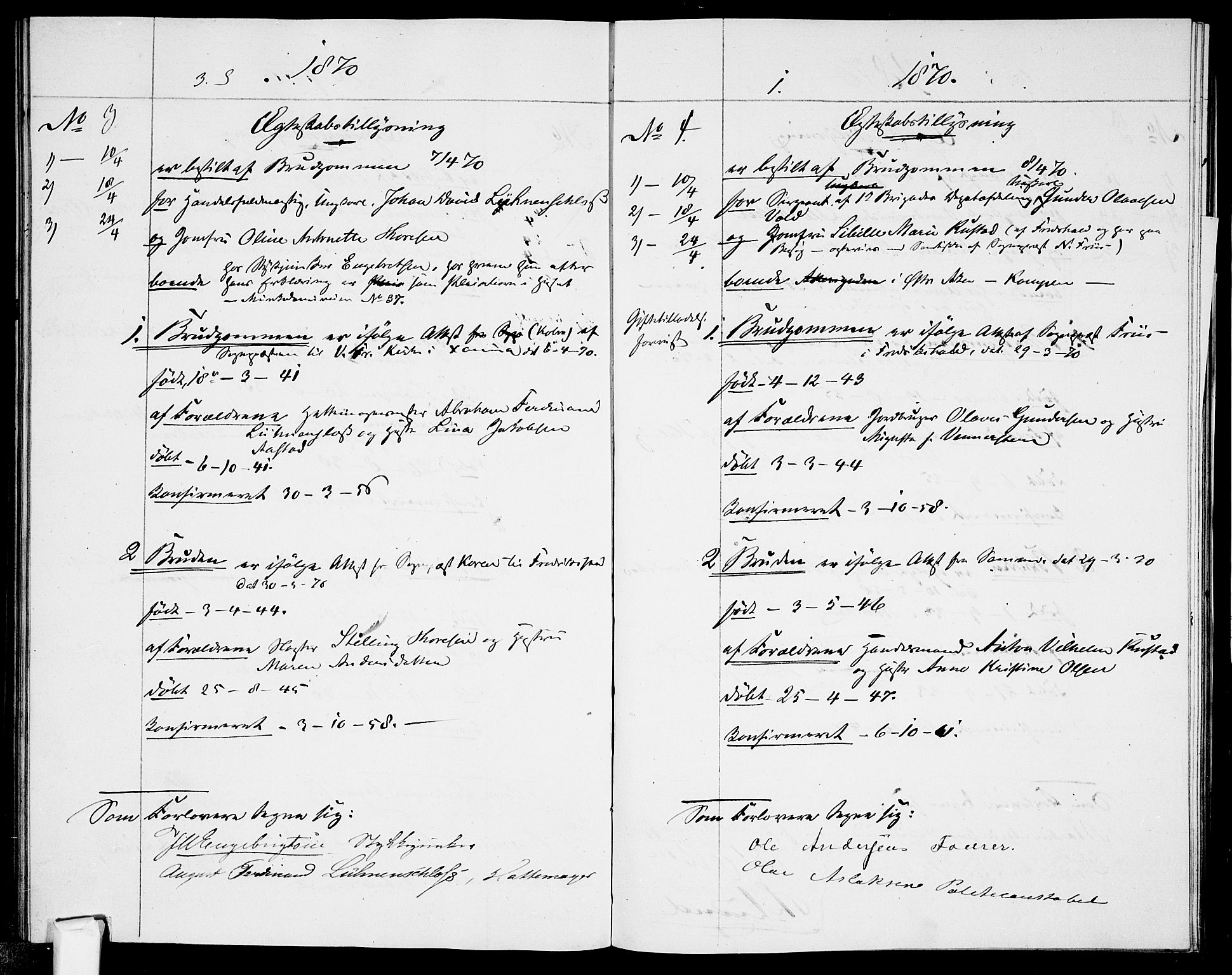 Garnisonsmenigheten Kirkebøker, AV/SAO-A-10846/H/Ha/L0006: Banns register no. I 6, 1856-1872