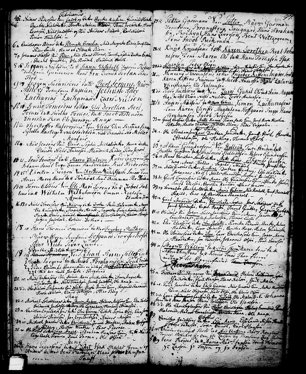 Skien kirkebøker, SAKO/A-302/G/Ga/L0001: Parish register (copy) no. 1, 1756-1791, p. 97