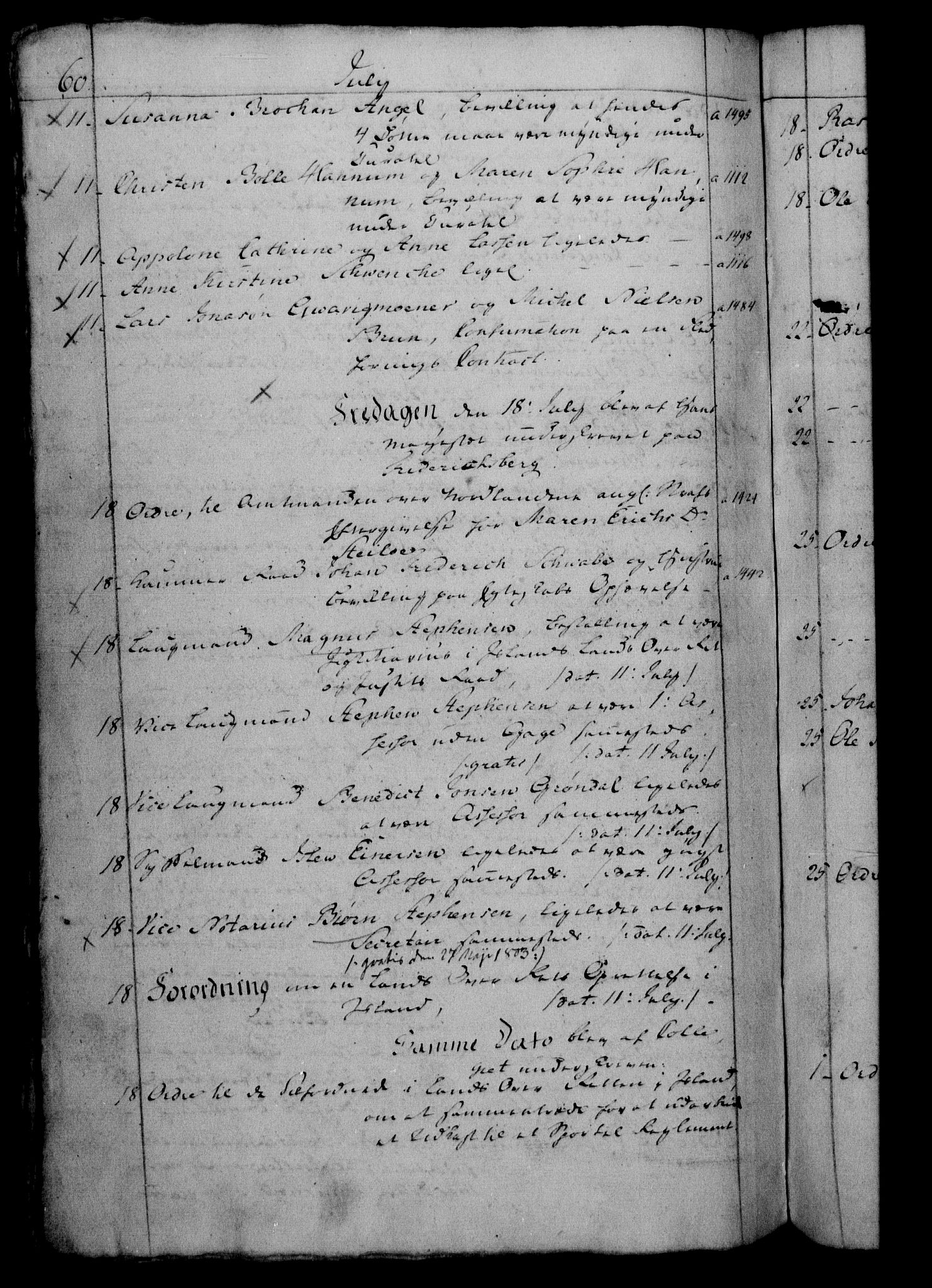 Danske Kanselli 1800-1814, RA/EA-3024/H/Hf/Hfb/Hfbc/L0001: Underskrivelsesbok m. register, 1800, p. 60