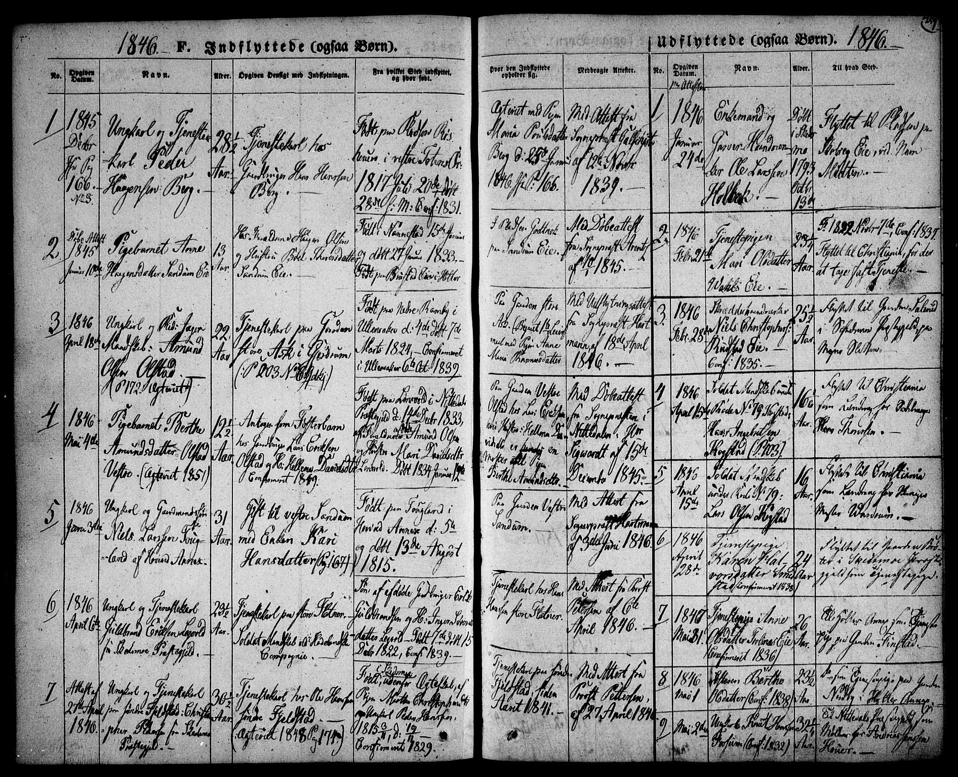 Gjerdrum prestekontor Kirkebøker, SAO/A-10412b/F/Fa/L0006: Parish register (official) no. I 6, 1845-1856, p. 259