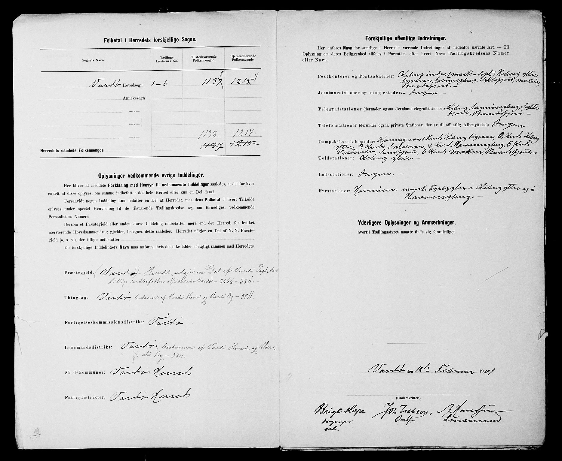 SATØ, 1900 census for Vardø, 1900, p. 3