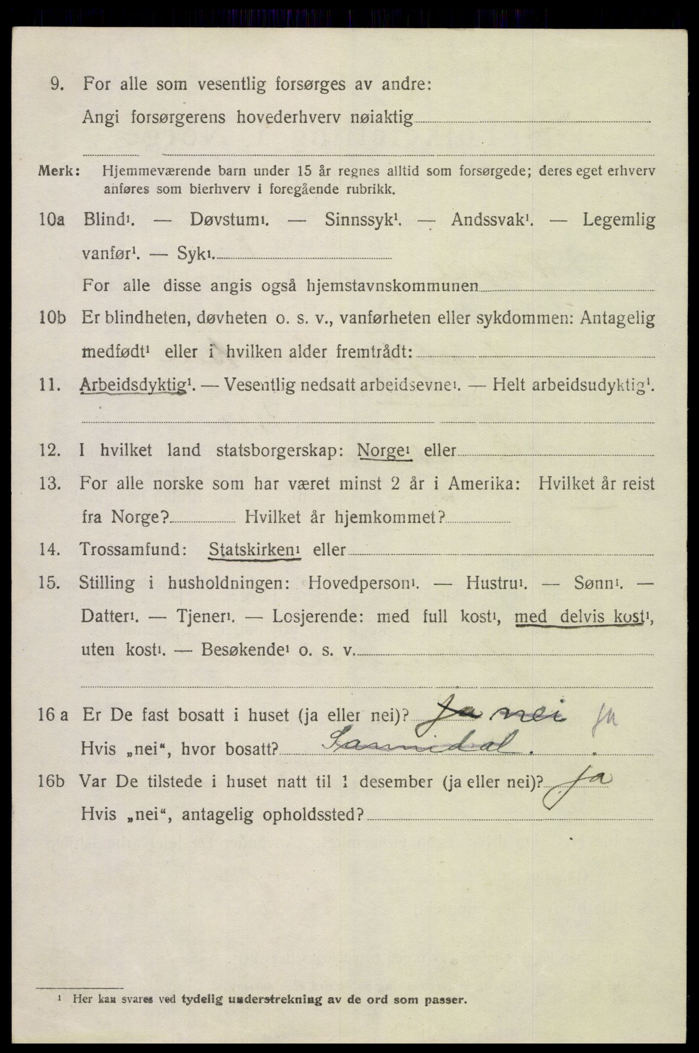 SAH, 1920 census for Vardal, 1920, p. 5920