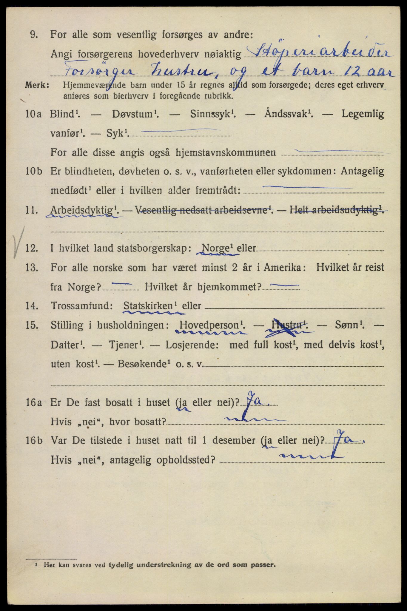 SAO, 1920 census for Kristiania, 1920, p. 643004