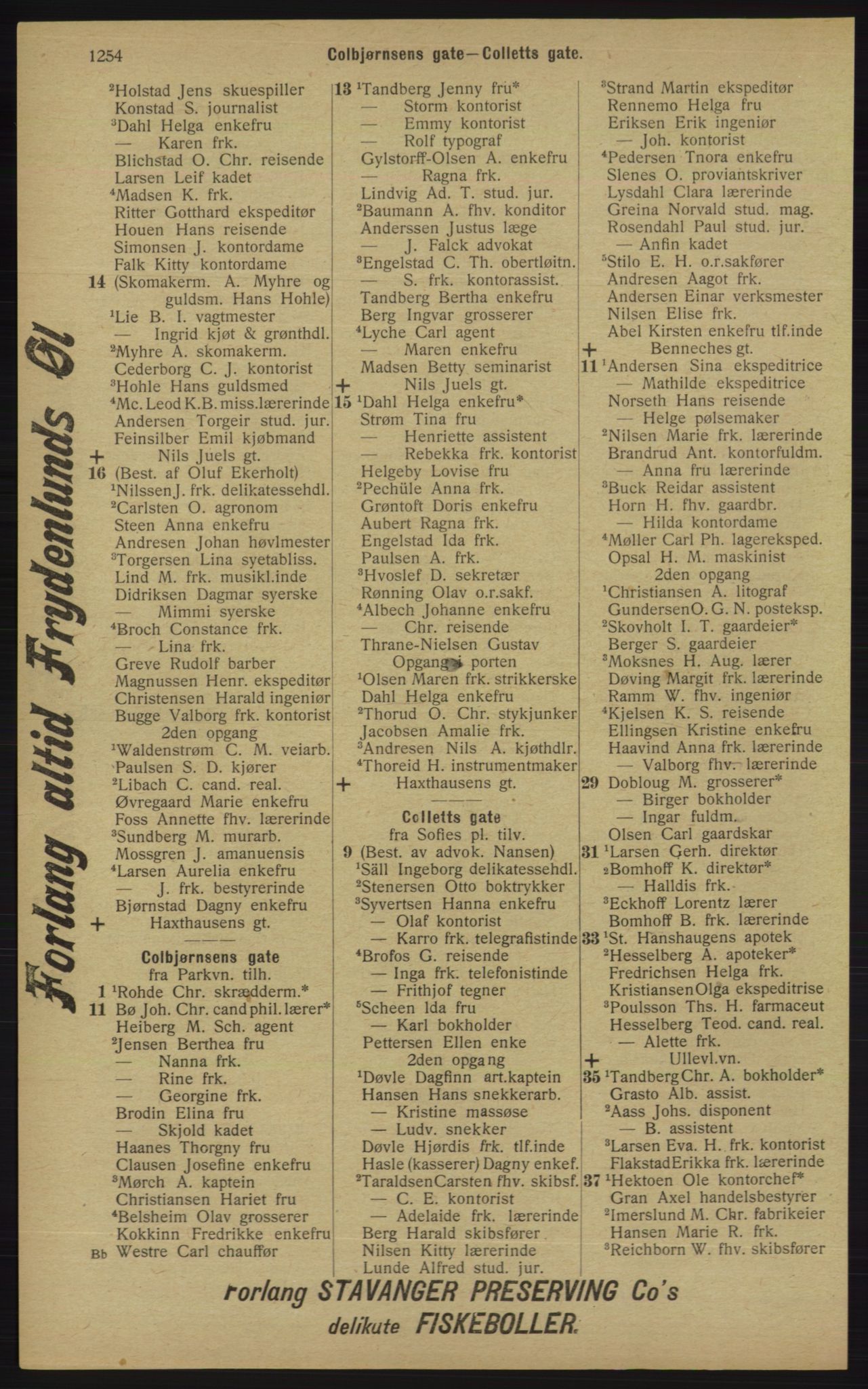 Kristiania/Oslo adressebok, PUBL/-, 1913, p. 1210