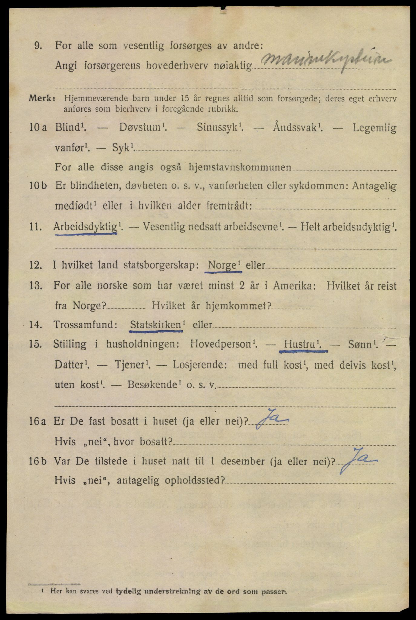 SAKO, 1920 census for Horten, 1920, p. 10206